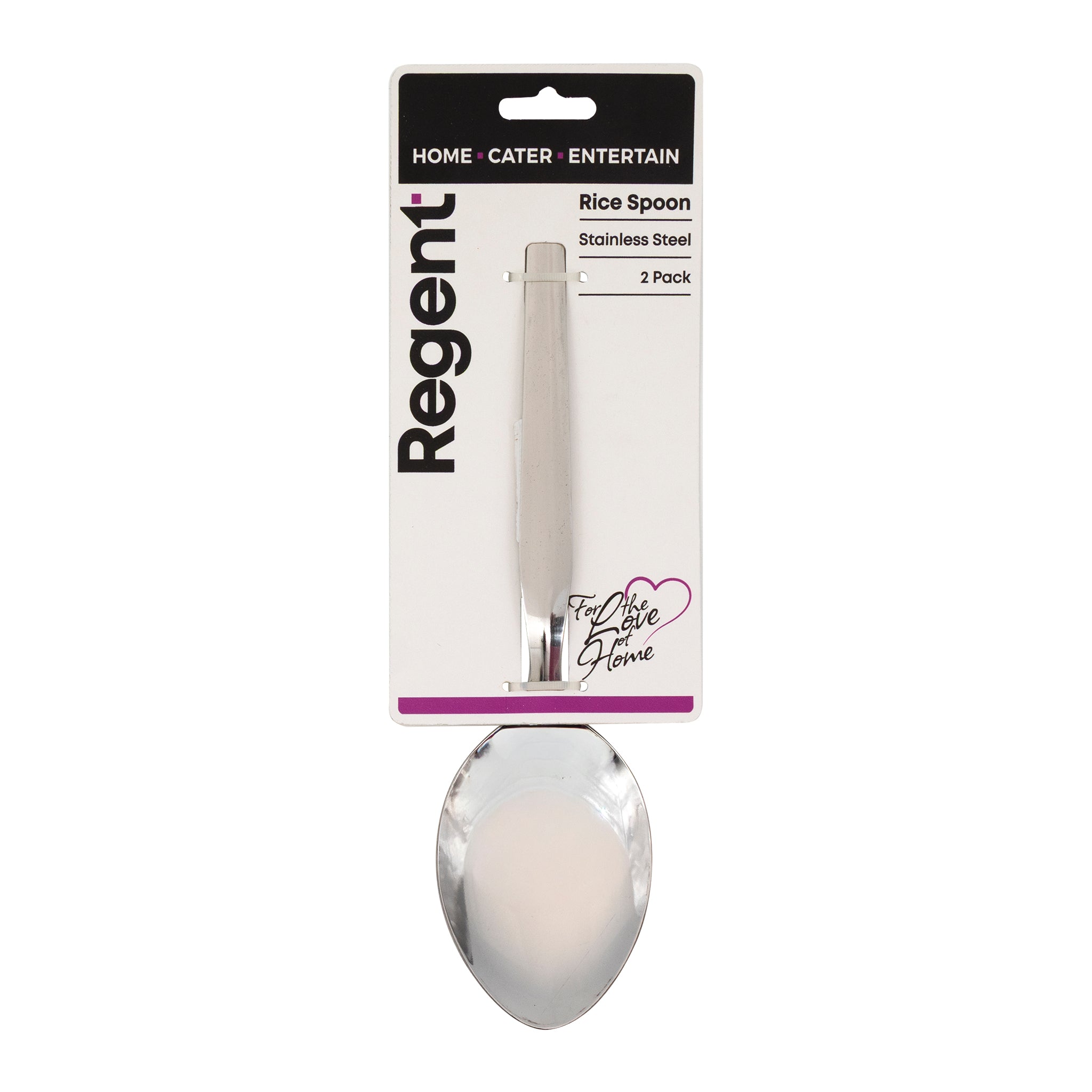 REGENT KITCHEN RICE SPOON STAINLESS STEEL 2PK, 275MM