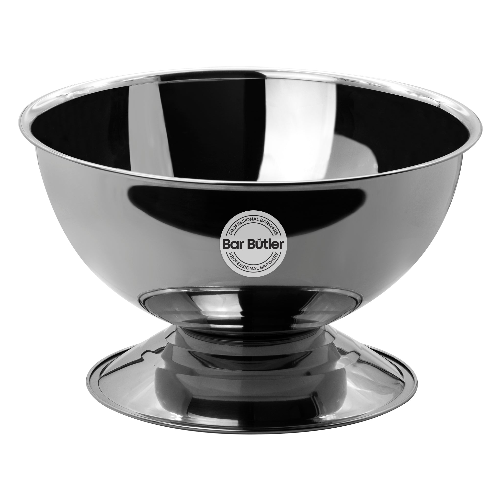 BAR BUTLER FOOTED ANGLED CHAMPAGNE BOWL STAINLESS STEEL, 9L