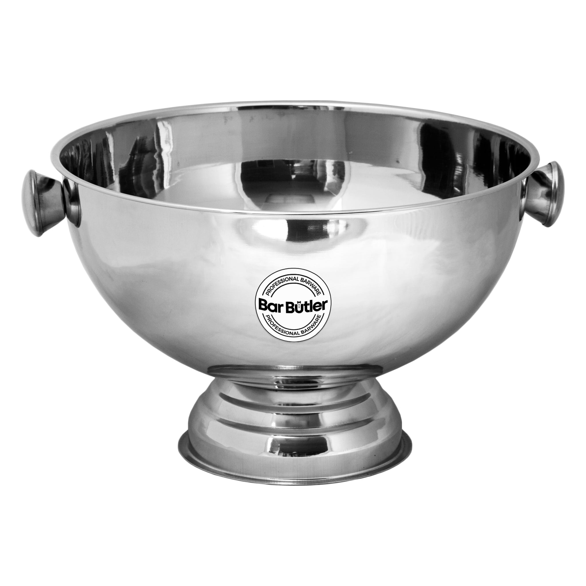 BAR BUTLER FOOTED CHAMPAGNE/ICE BOWL WITH SILVER KNOBS ST STEEL, 10L