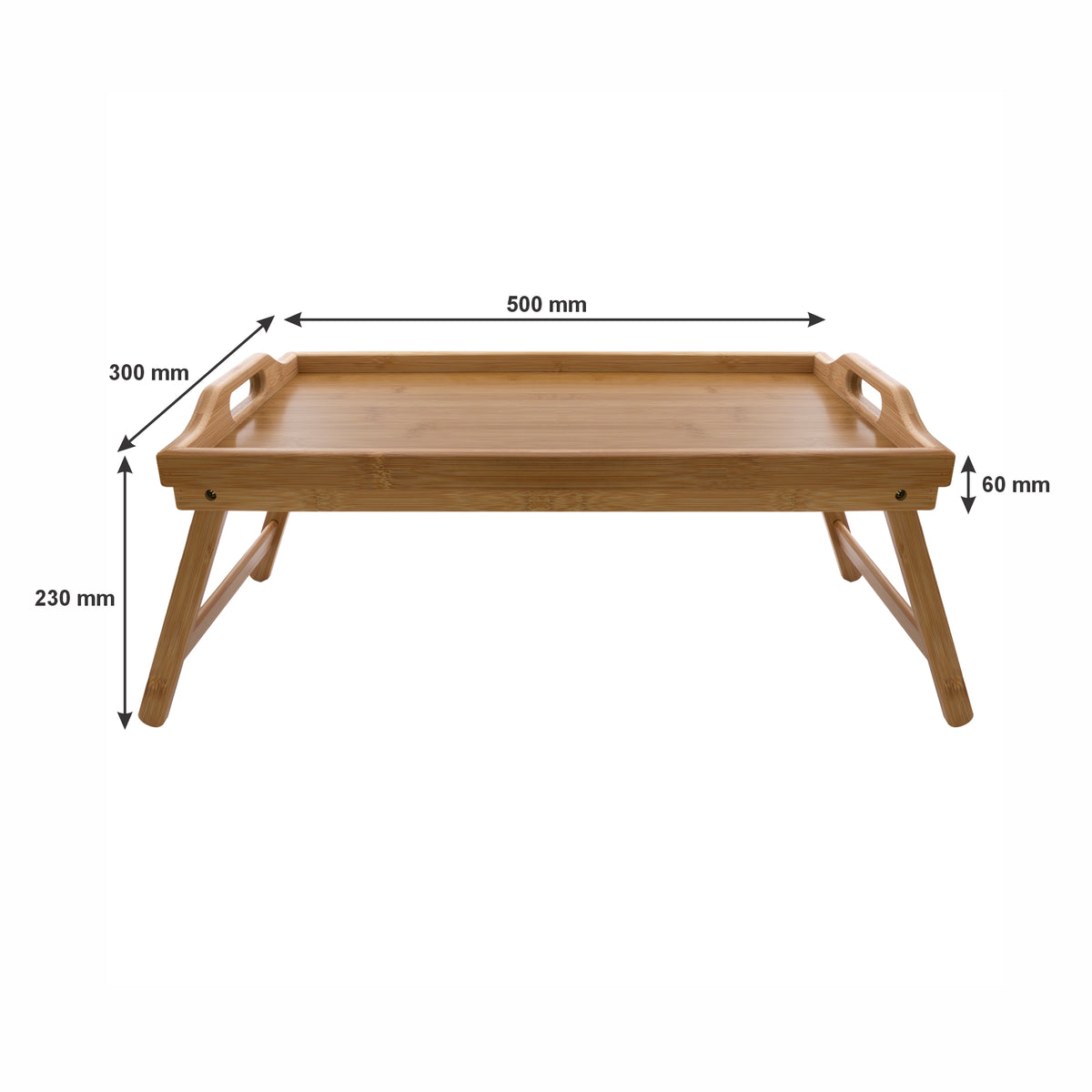 REGENT BAMBOO BED TRAY WITH FOLDABLE LEGS, 500X300MM
