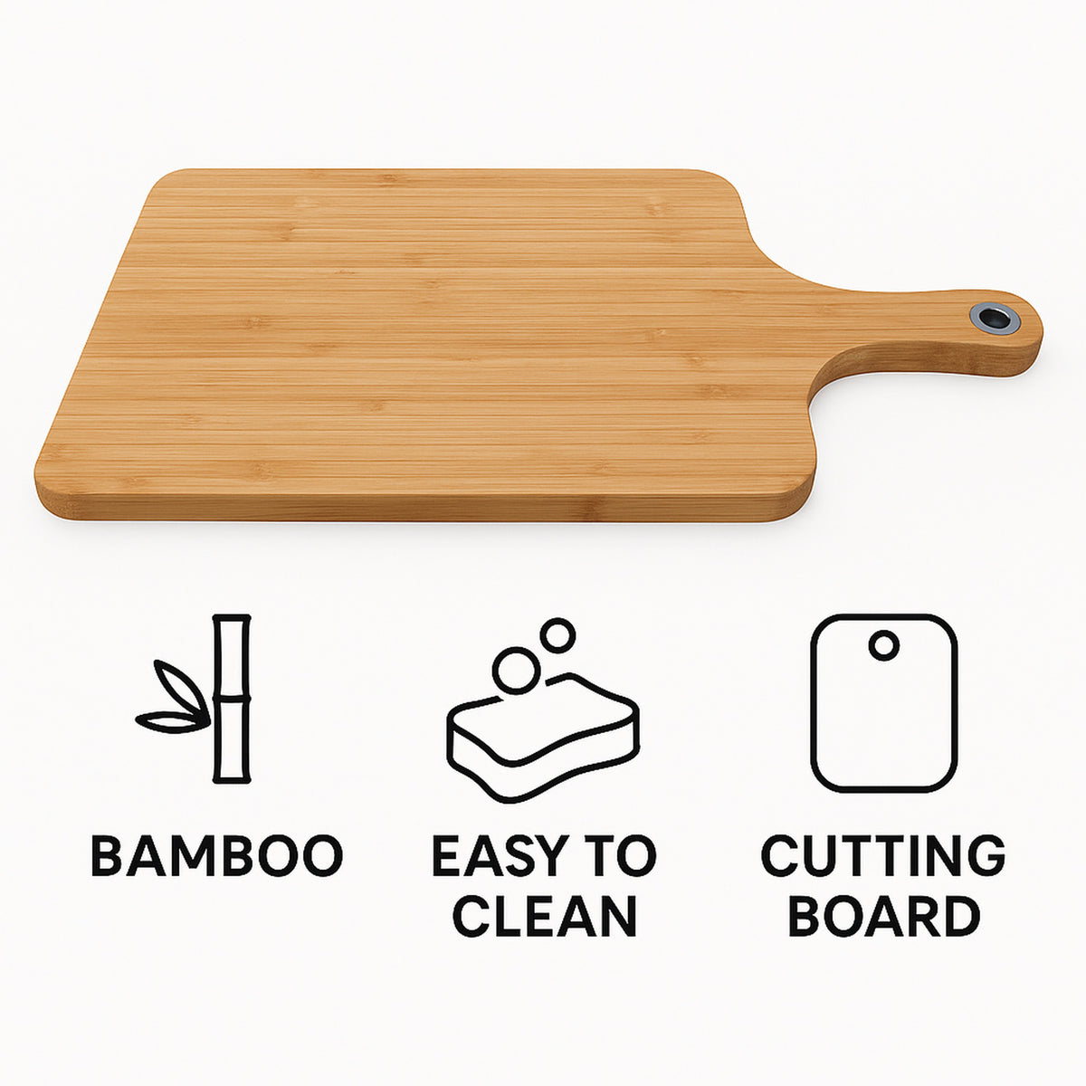 REGENT BAMBOO PADDLE CUTTING BOARD WITH RING