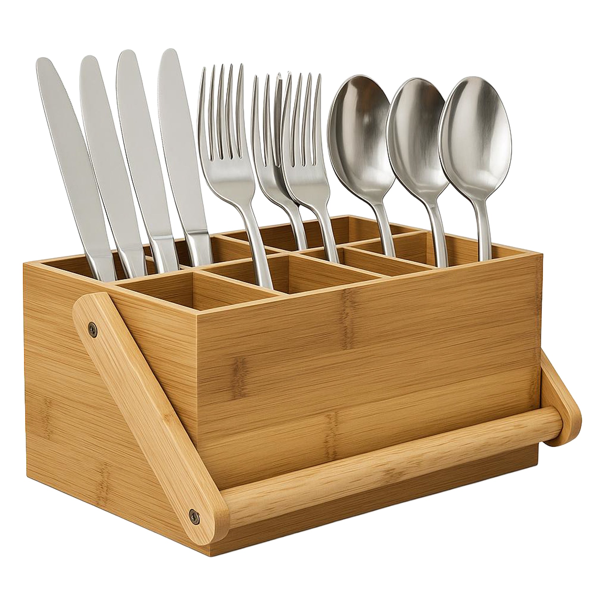 REGENT BAMBOO CADDY, 6 DIVISIONS WITH HANDLE, 206X140MM