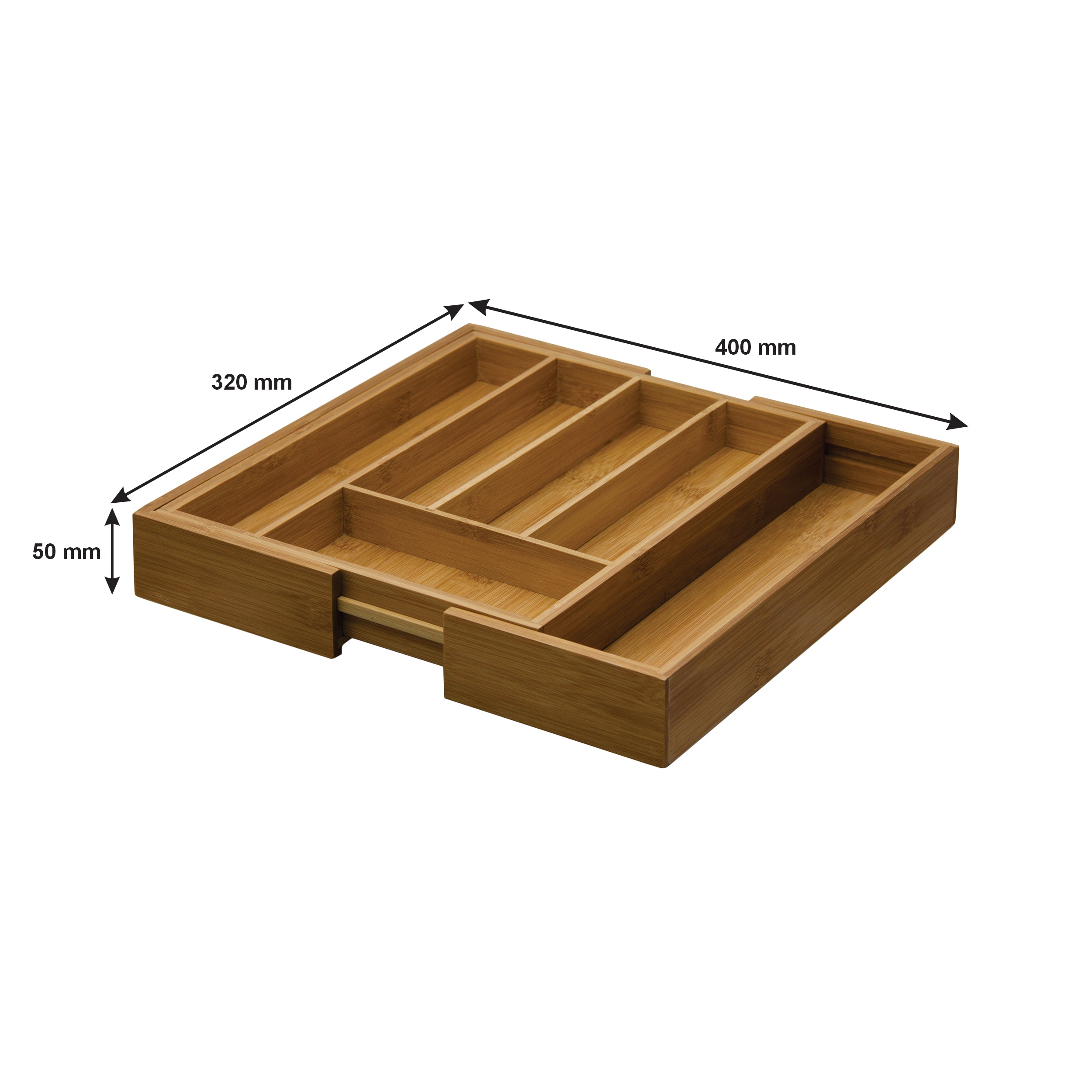 REGENT BAMBOO EXPANDABLE CUTLERY TRAY, 400/260X320MM