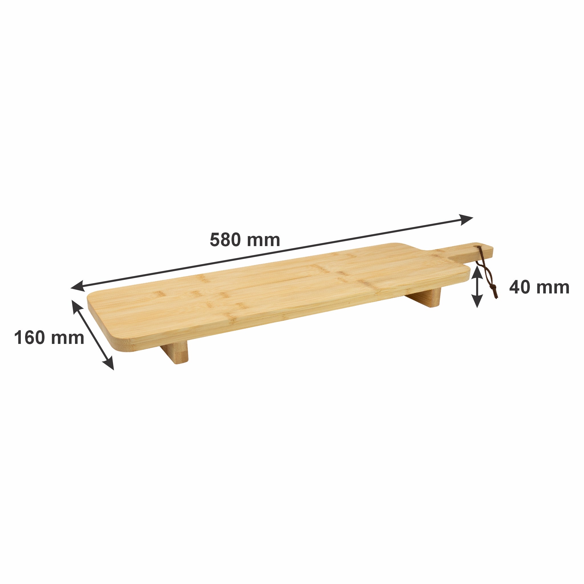 REGENT BAMBOO LONG SERVING PADDLE ON FEET, 580X160MM