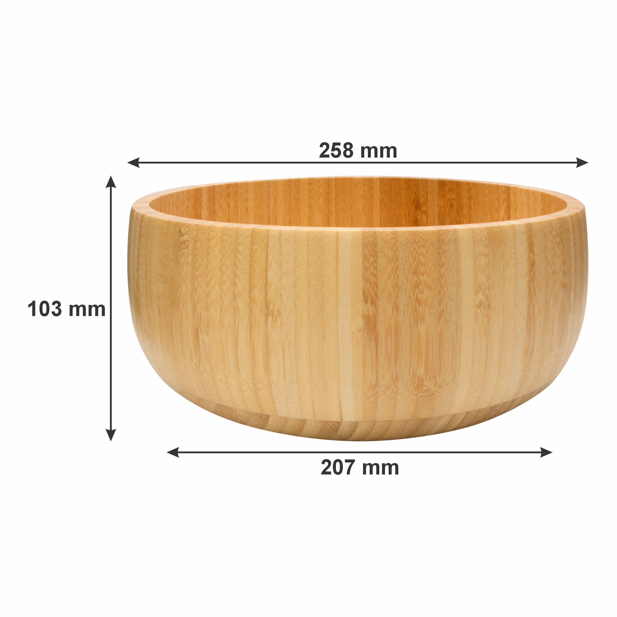 REGENT BAMBOO SALAD SERVING BOWL, 258MM DIA
