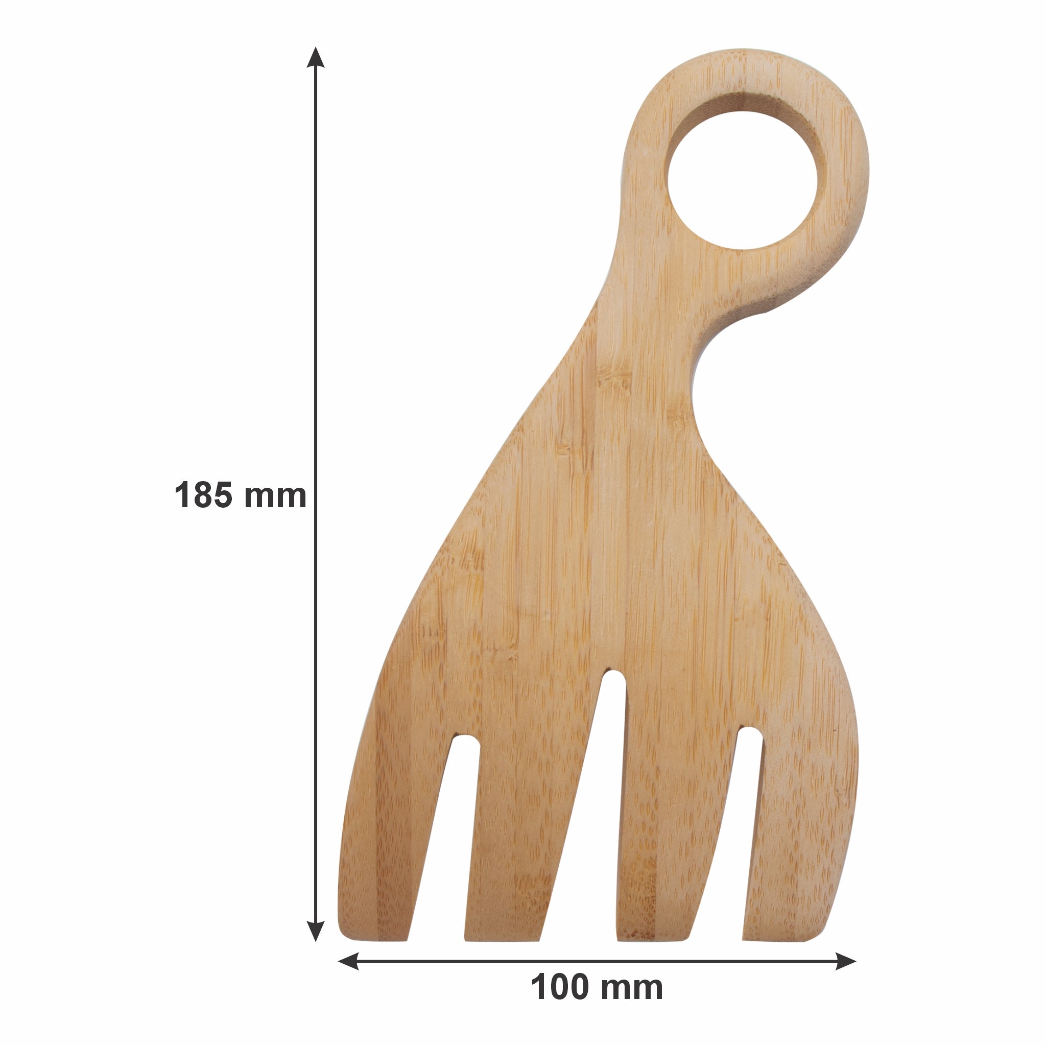 REGENT BAMBOO HAND SALAD SERVERS 2PK, 185MM