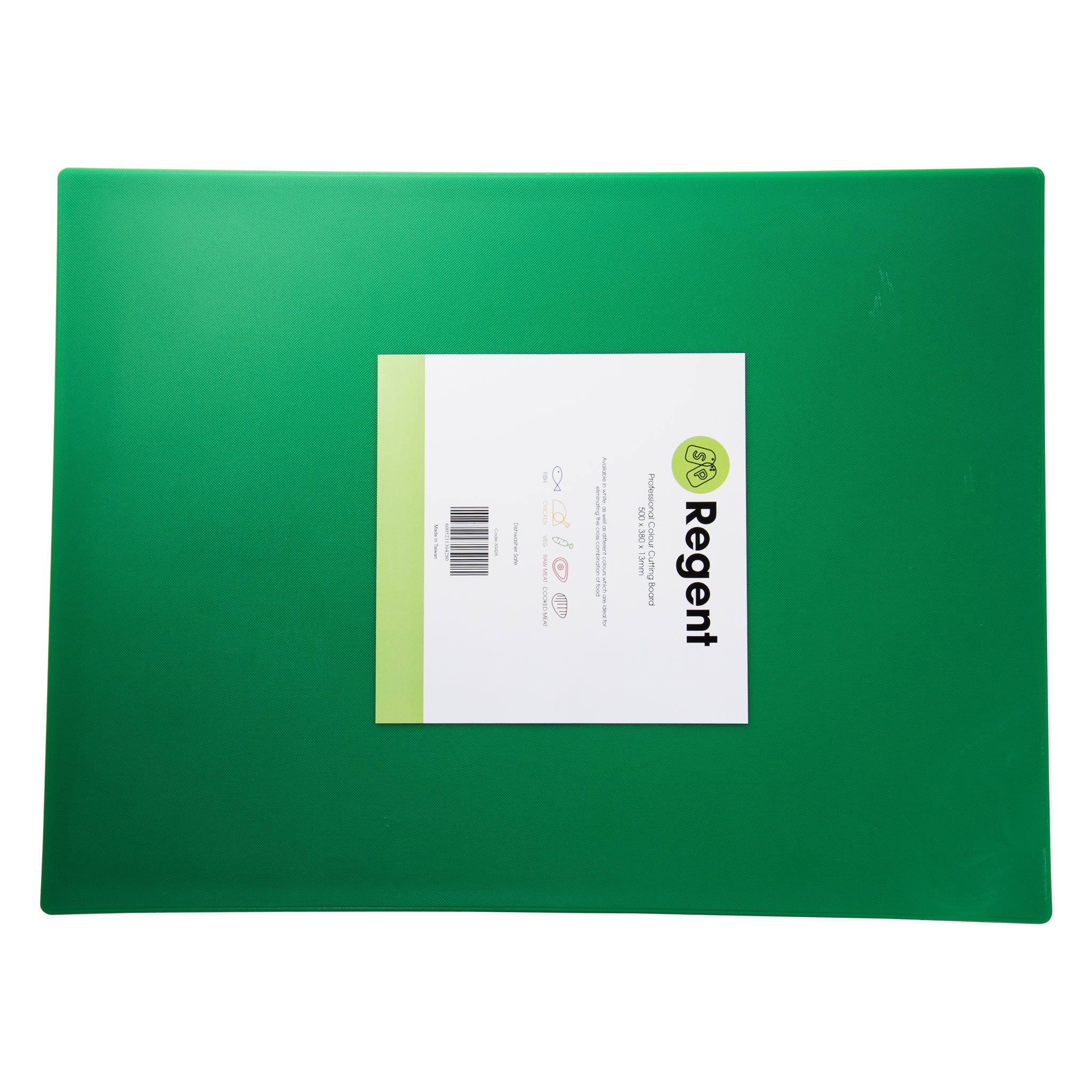 REGENT CUTTING BOARD PE GREEN, 508X381MM