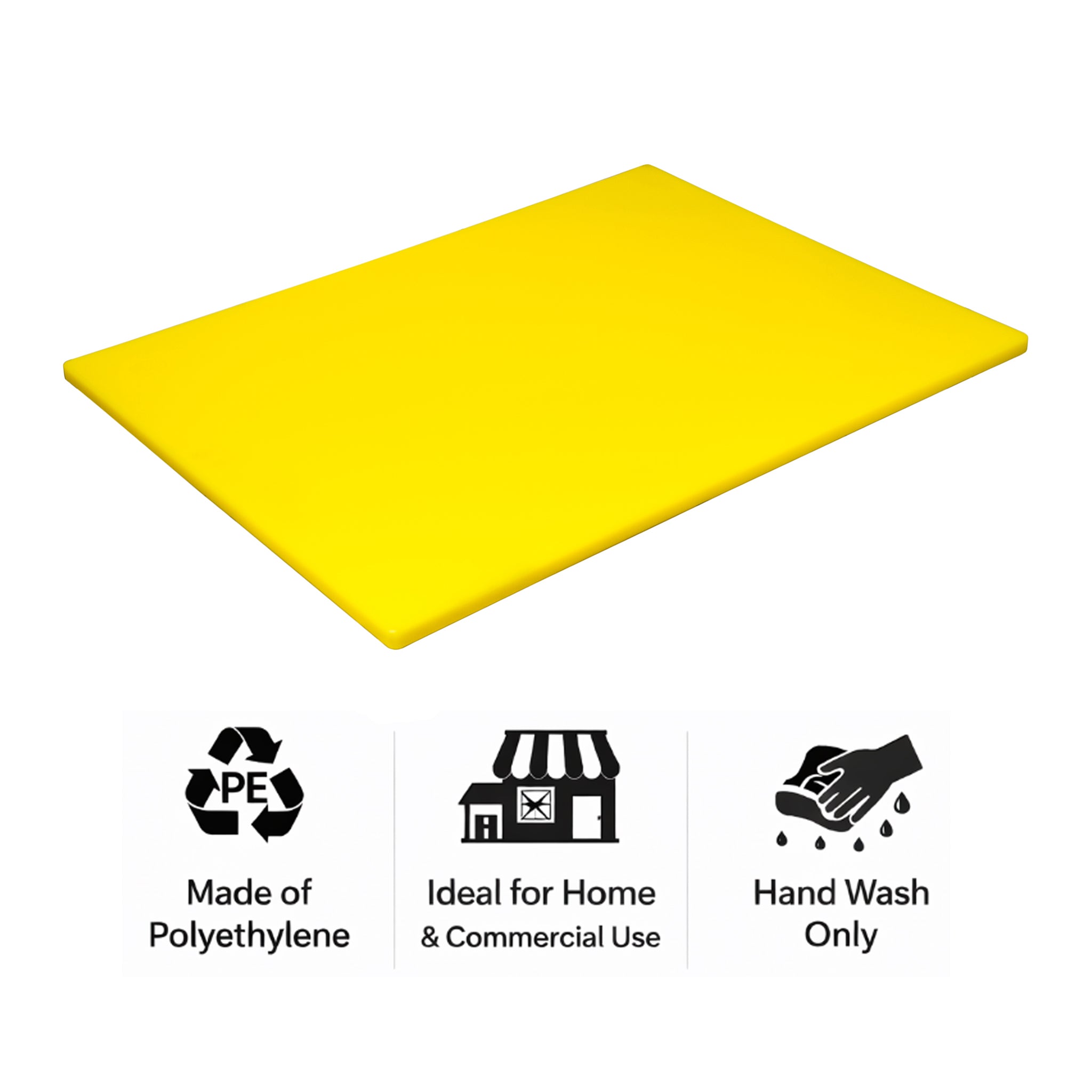 REGENT CUTTING BOARD PE YELLOW, 508X381MM