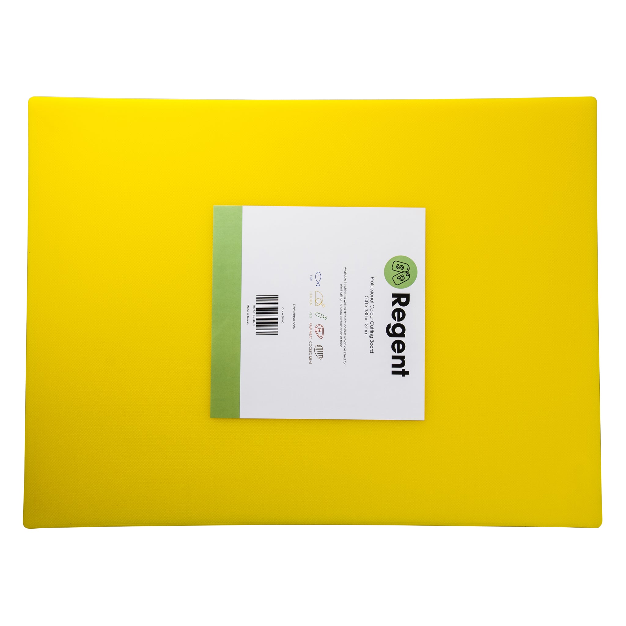 REGENT CUTTING BOARD PE YELLOW, 508X381MM