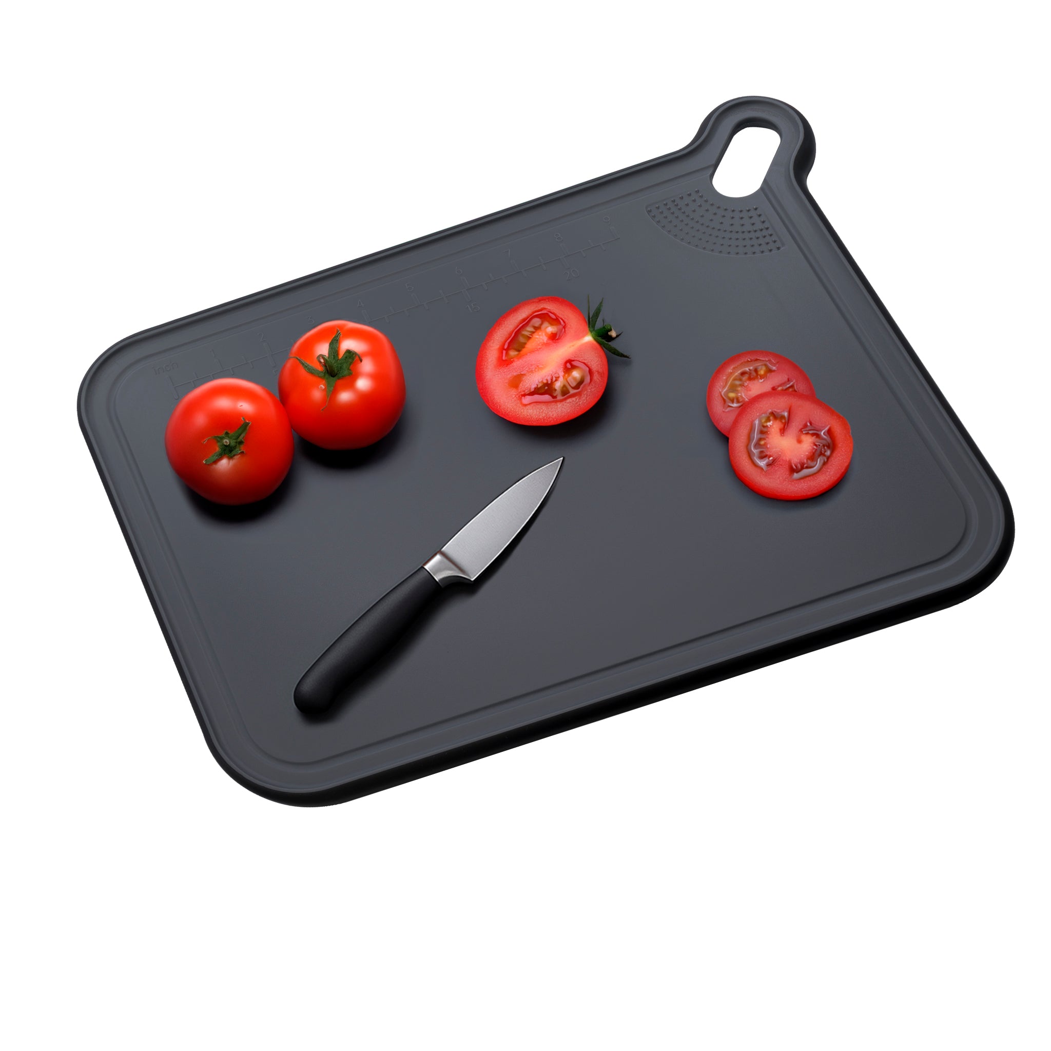 REGENT CUTTING BOARD NON-SLIP BLACK PLASTIC 2 PIECS SET, 393X290MM l 328X245MM