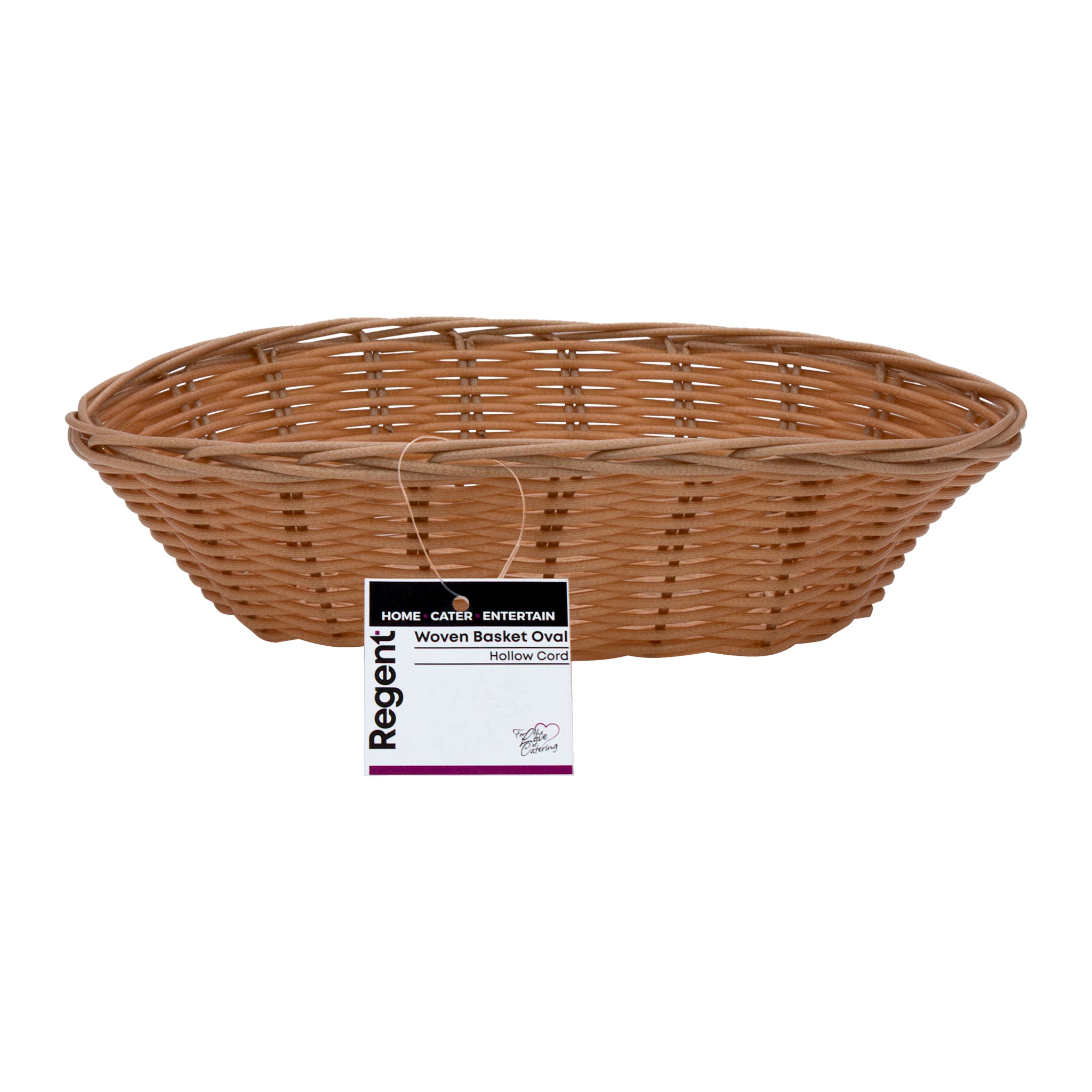 REGENT WOVEN BASKET OVAL HOLLOW CORD PP PLASTIC, 250X180MM