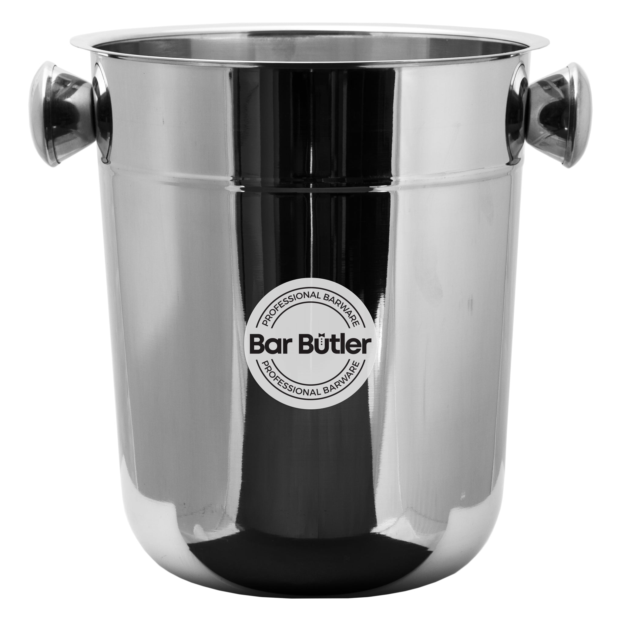 BAR BUTLER CHAMPAGNE ICE BUCKET WITH KNOB HANDLES STAINLESS STEEL, 7.1L