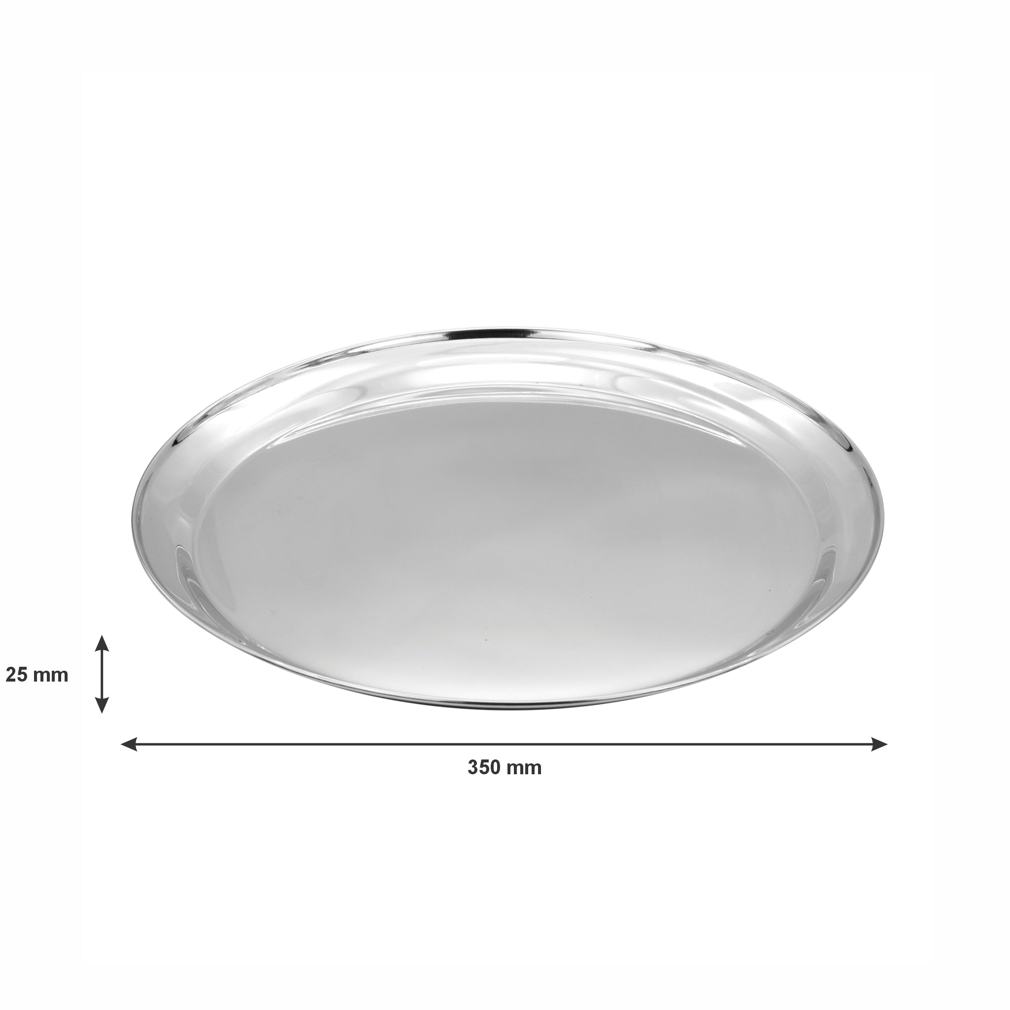 BAR BUTLER ROUND SERVING TRAY STAINLESS STEEL, 350MM DIA