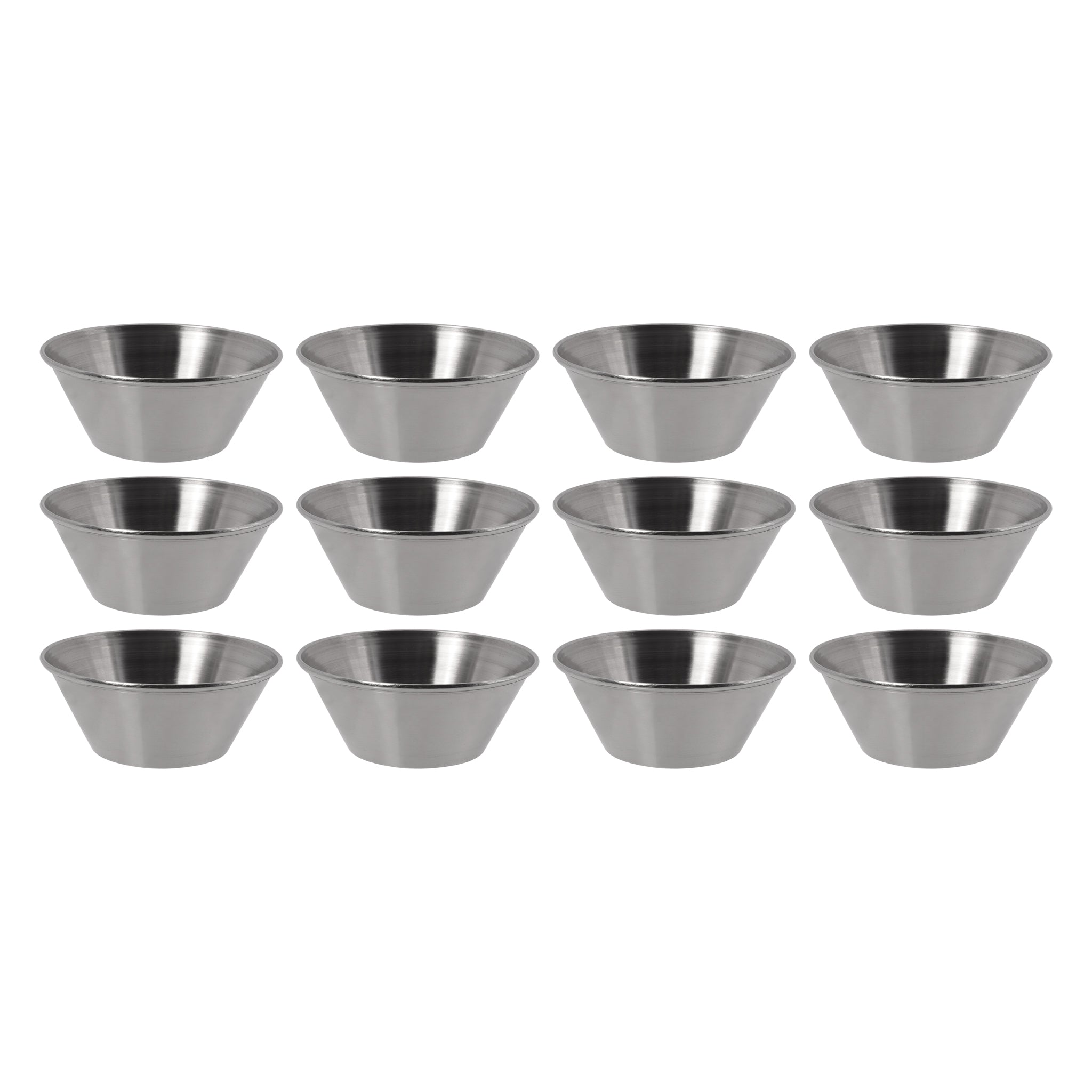REGENT SAUCE CUP STAINLESS STEEL 45ML 12PK, 60MM DIA