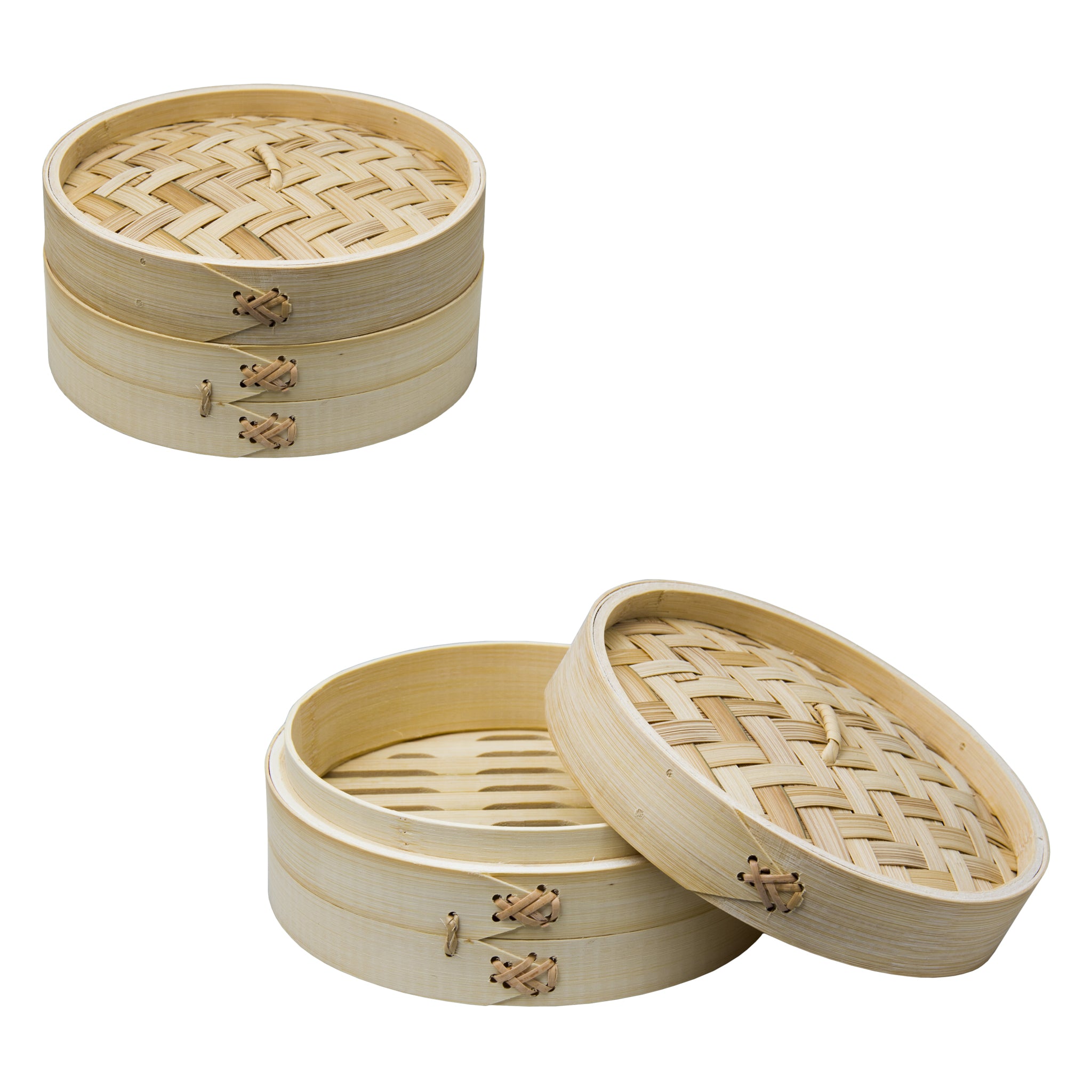 REGENT BAMBOO ORIENTAL STEAMER 1 TIER WITH LID, 180MM DIA