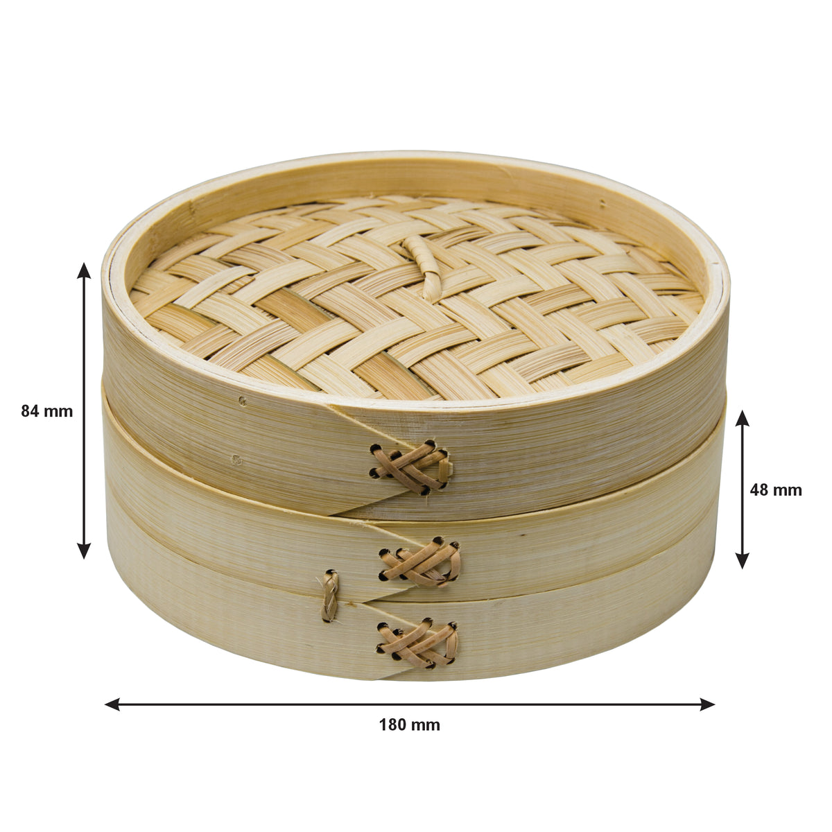 REGENT BAMBOO ORIENTAL STEAMER WITH LID, 180MM DIA