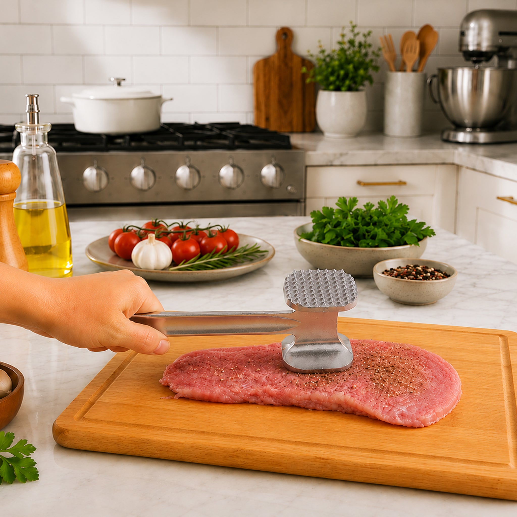 REGENT SQUARE MEAT MALLET ALUMINIUM, 250MM