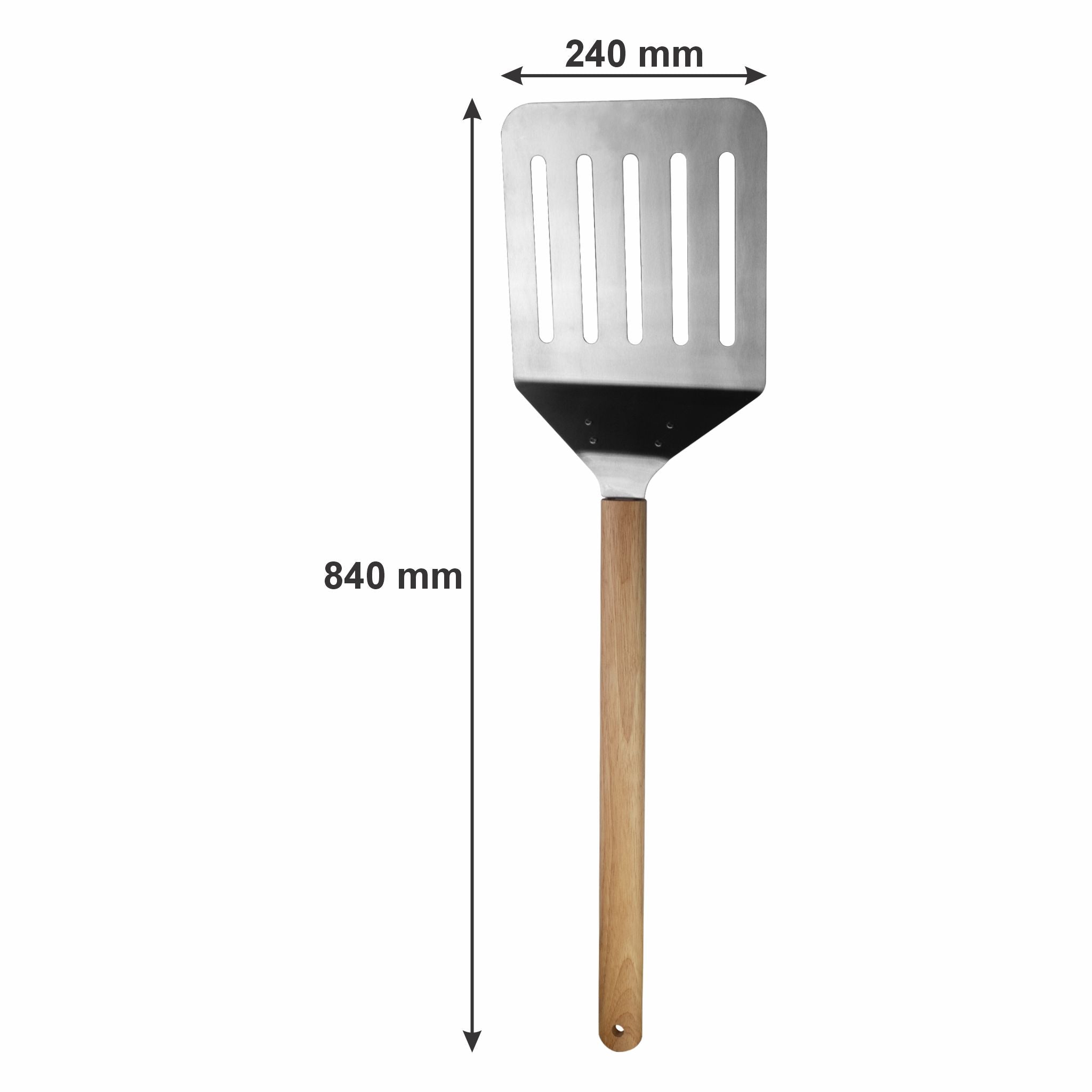 REGENT PIZZA PEEL SQUARE ST STEEL WITH OAK HANDLE, 840X240MM