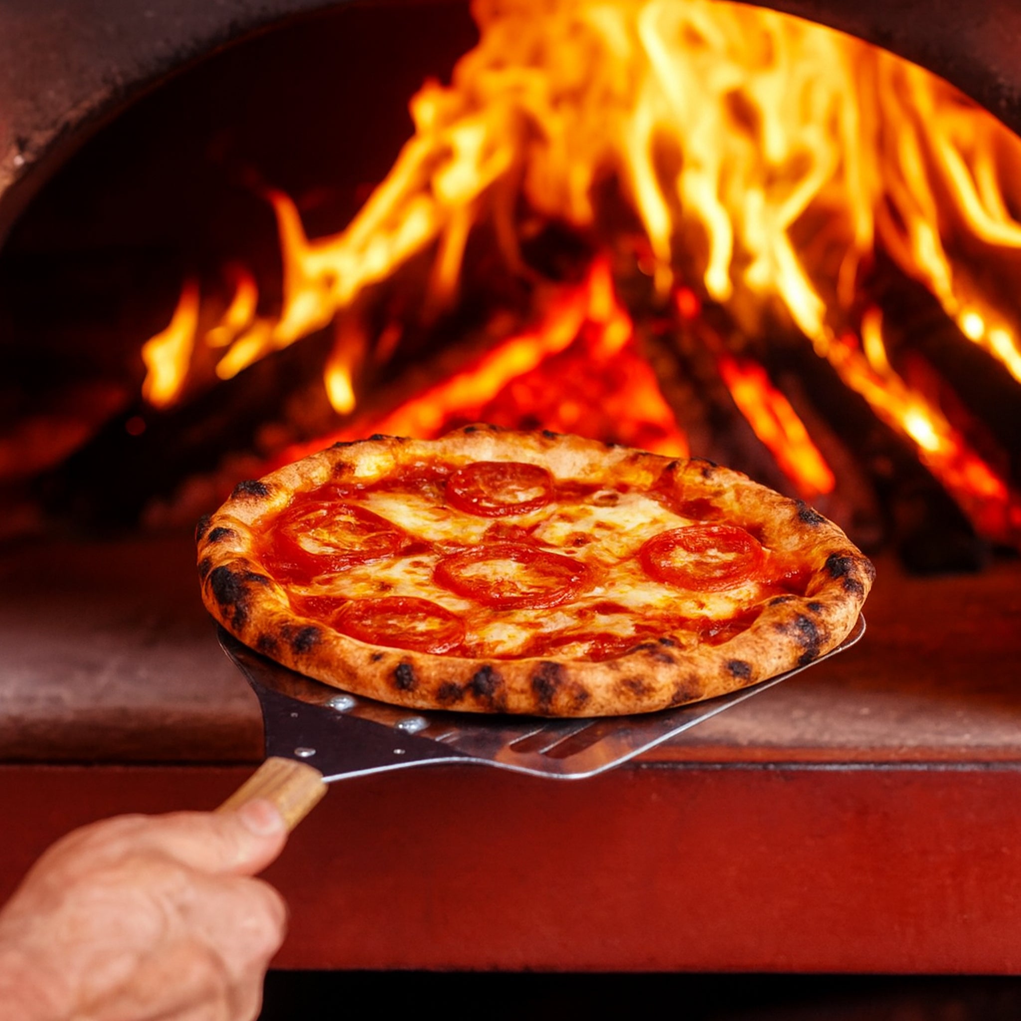 REGENT PIZZA PEEL SQUARE ST STEEL WITH OAK HANDLE, 840X240MM