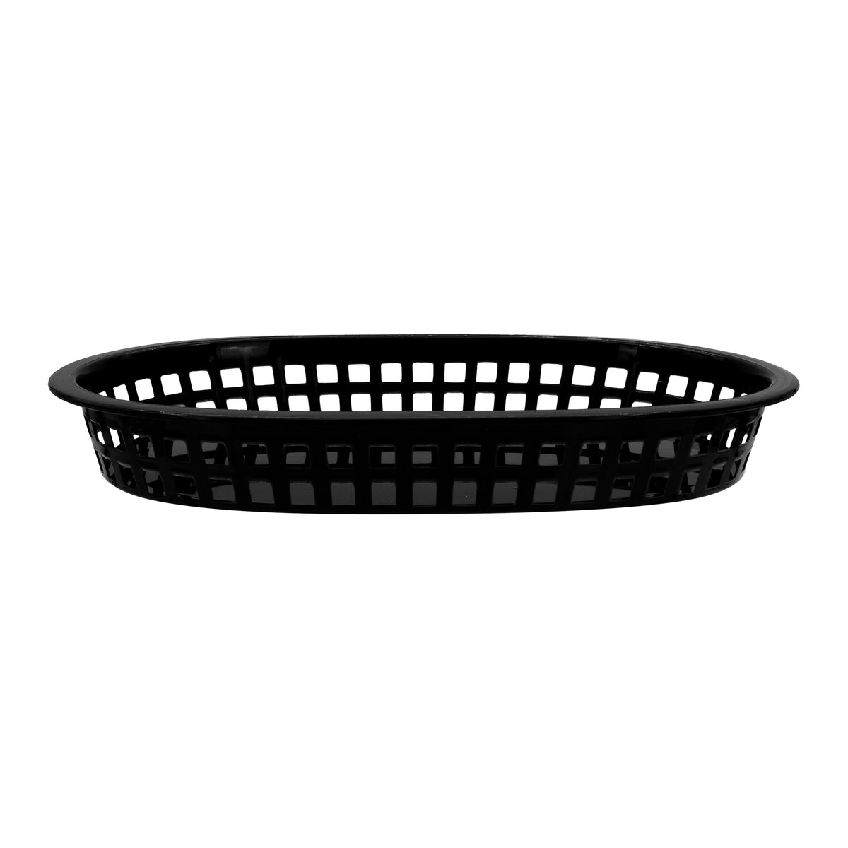 REGENT CATERING PLASTIC SERVING BASKET OVAL BLACK, 270X175MM
