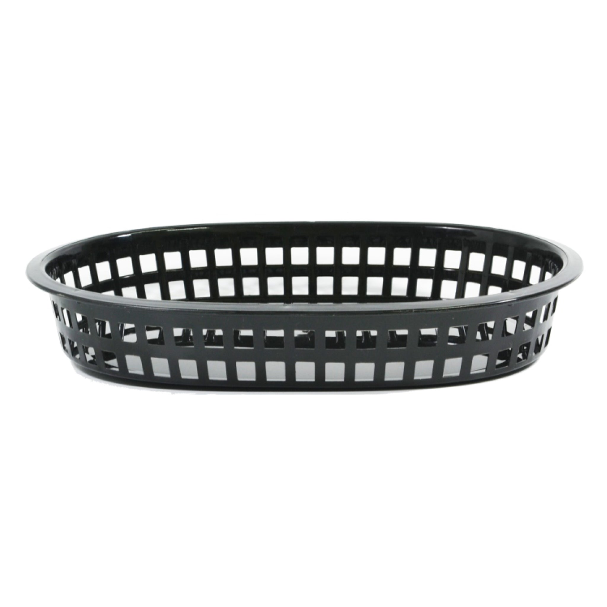 REGENT CATERING PLASTIC SERVING BASKET OVAL BLACK, 270X175MM