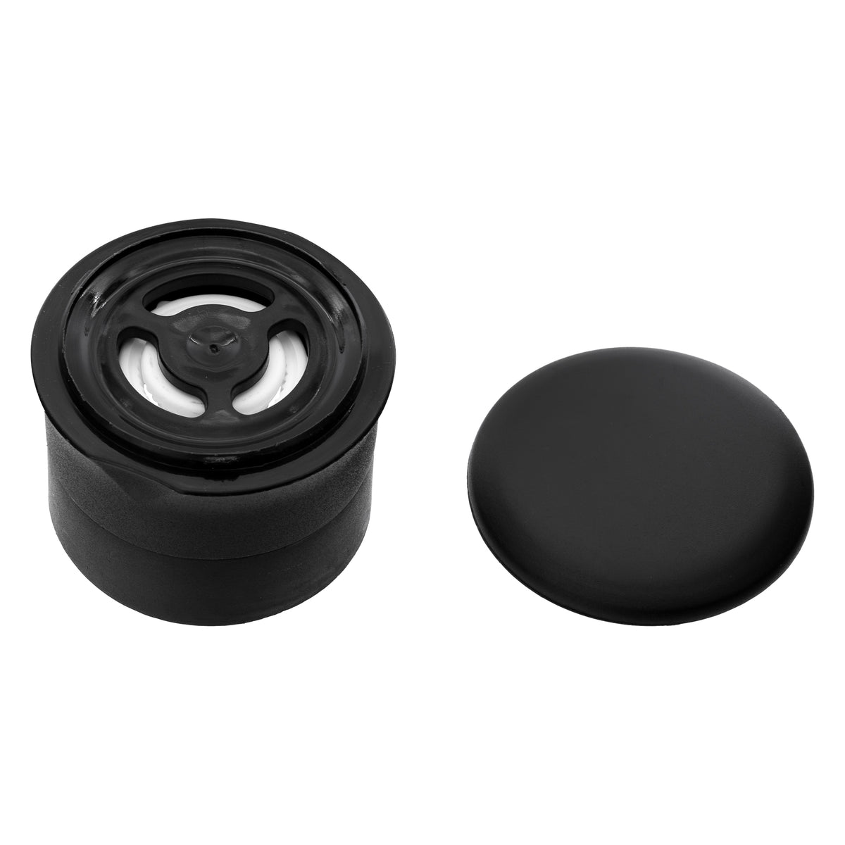REGENT GLASS BOTTLES WITH CERAMIC GRINDERS AND BLACK LIDS 2PK, 120ML