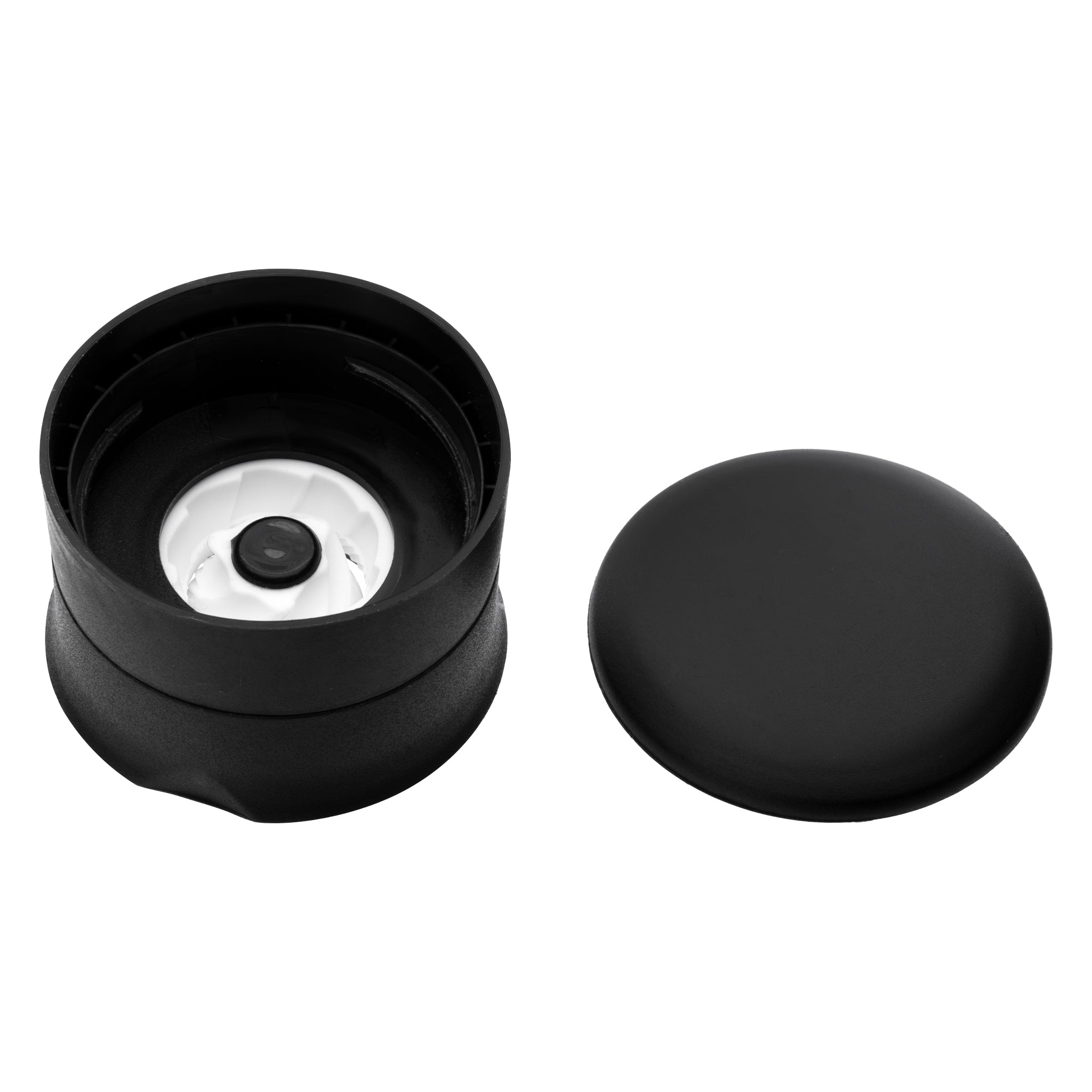 REGENT GLASS BOTTLES WITH CERAMIC GRINDERS AND BLACK LIDS 2PK, 120ML