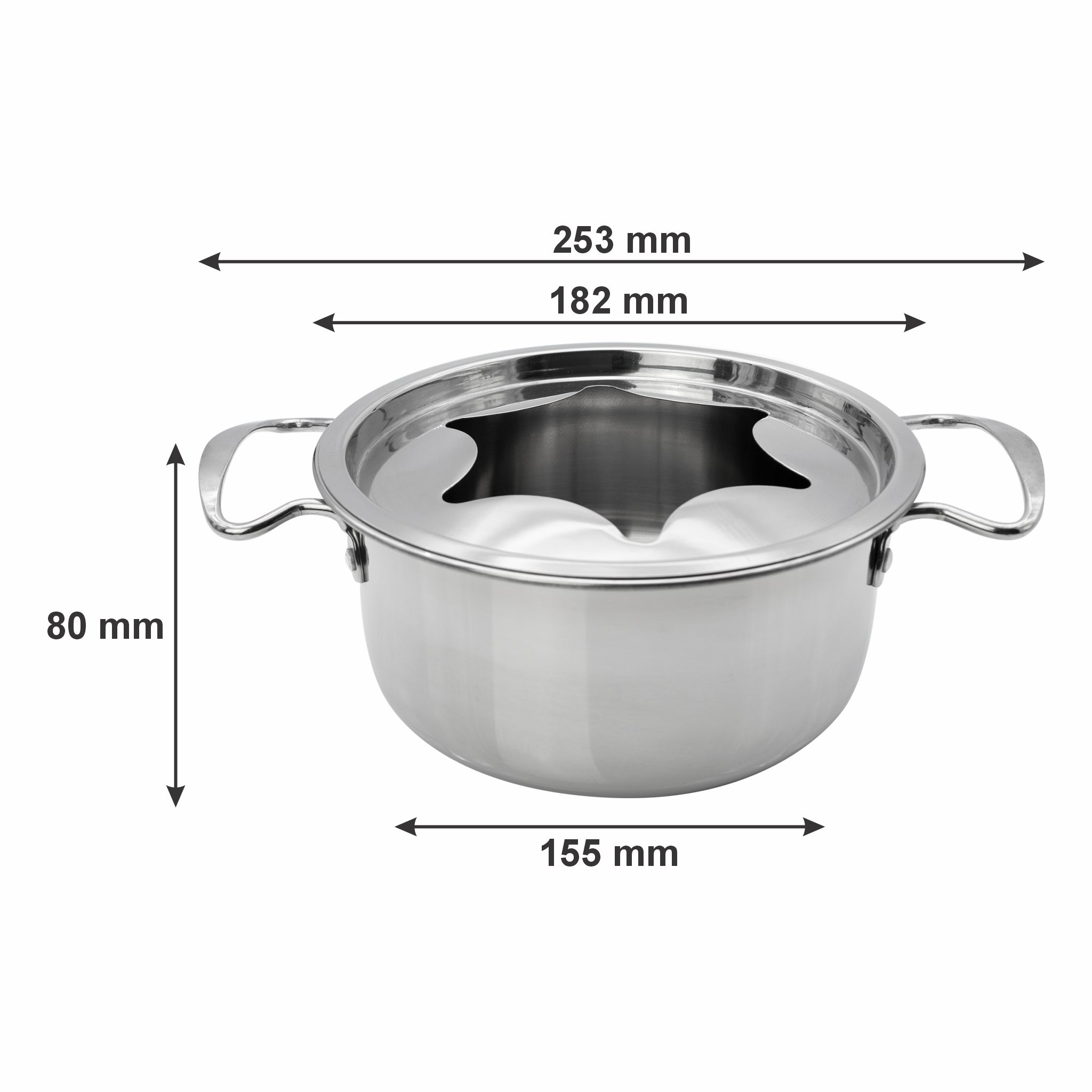 REGENT COOKWARE FONDUE SET WITH BURNER & 6 FORKS STAINLESS STEEL