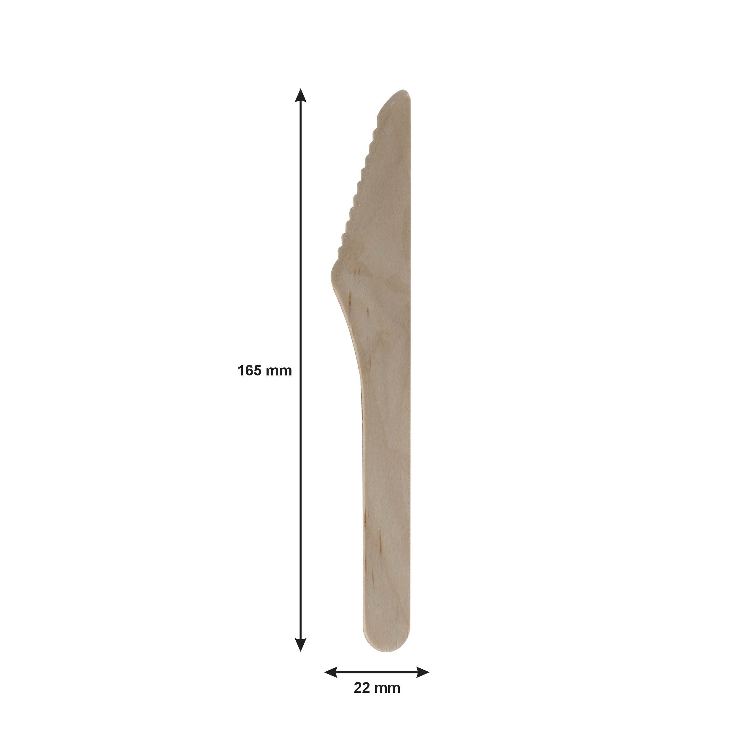 REGENT DISPOSABLE WOODEN KNIVES 24PK, 160MM