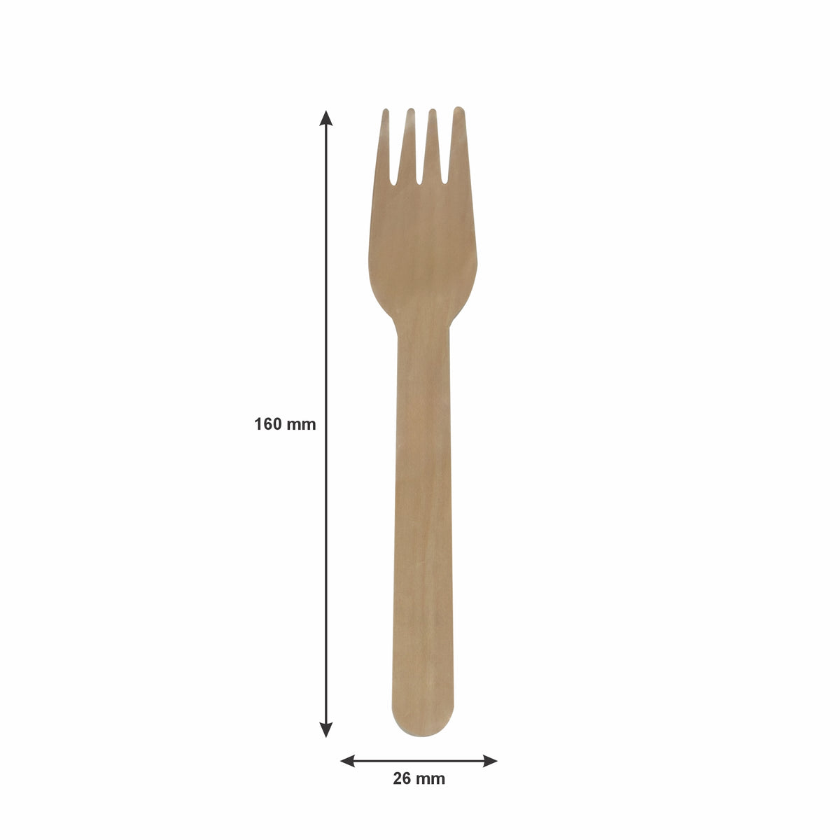 REGENT DISPOSABLE WOODEN FORKS 24PK, 160MM
