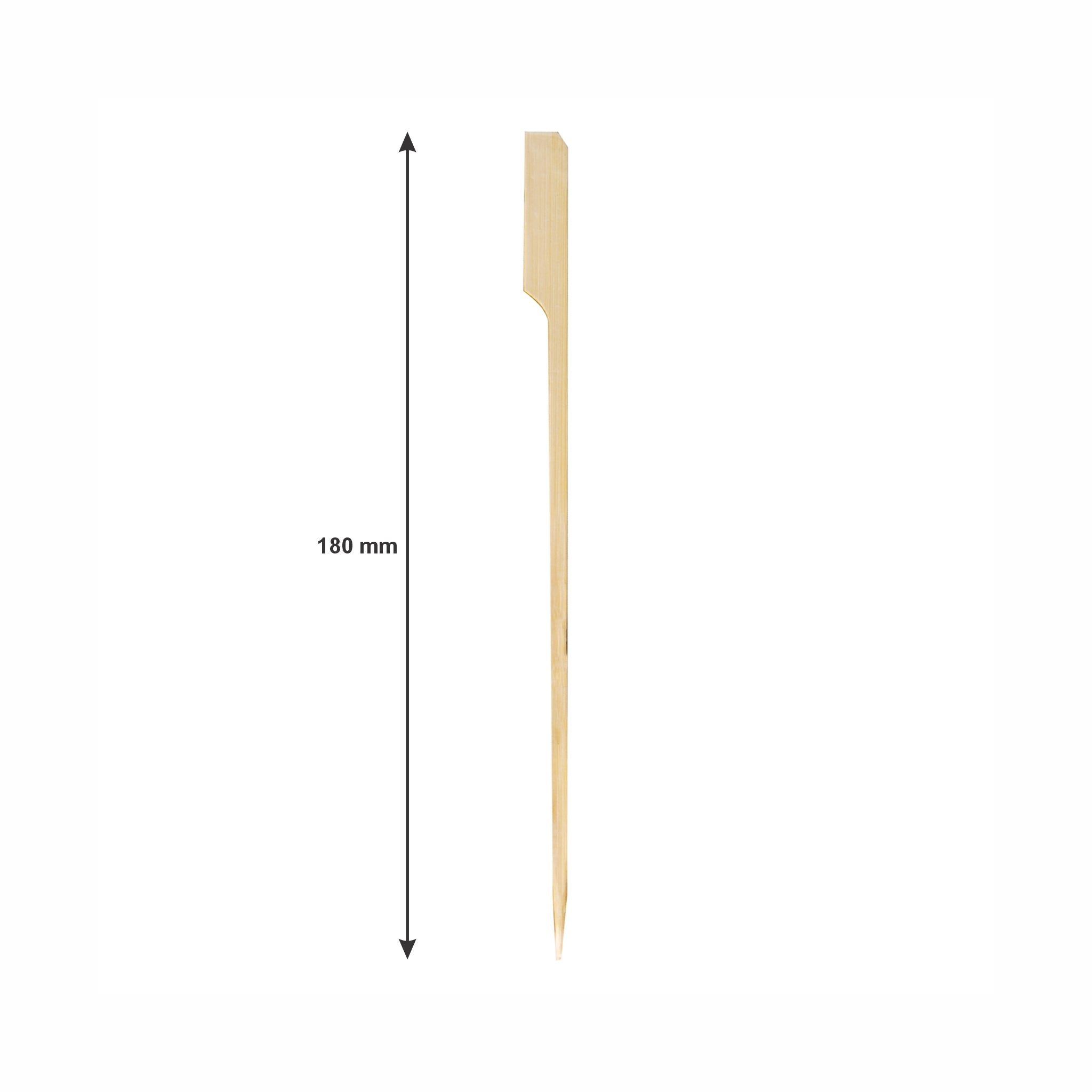 REGENT DISPOSABLE LARGE BAMBOO FOOD PADDLE PICKS 50PK, 180MM