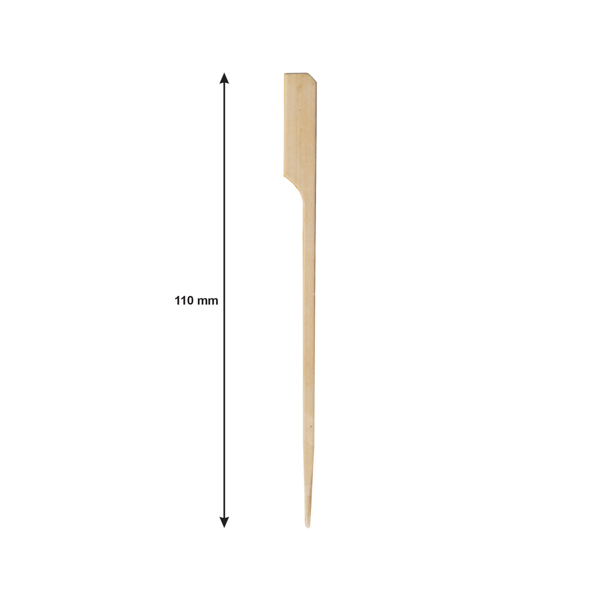 REGENT DISPOSABLE MEDIUM BAMBOO FOOD PADDLE PICKS 50PK, 120MM