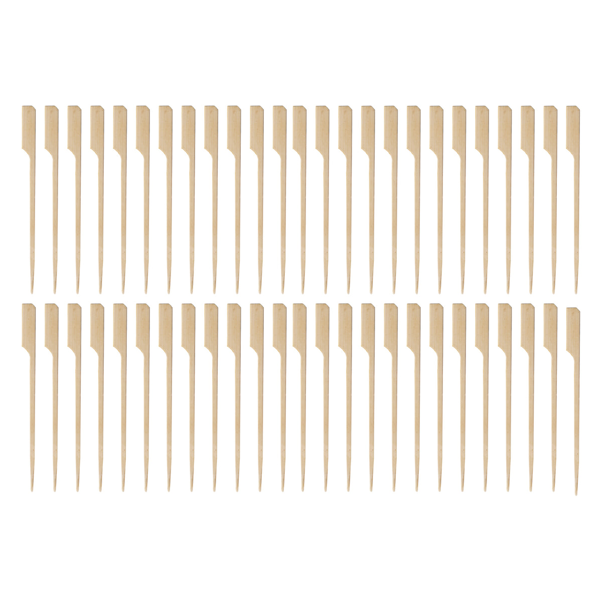 REGENT DISPOSABLE MEDIUM BAMBOO FOOD PADDLE PICKS 50PK, 120MM