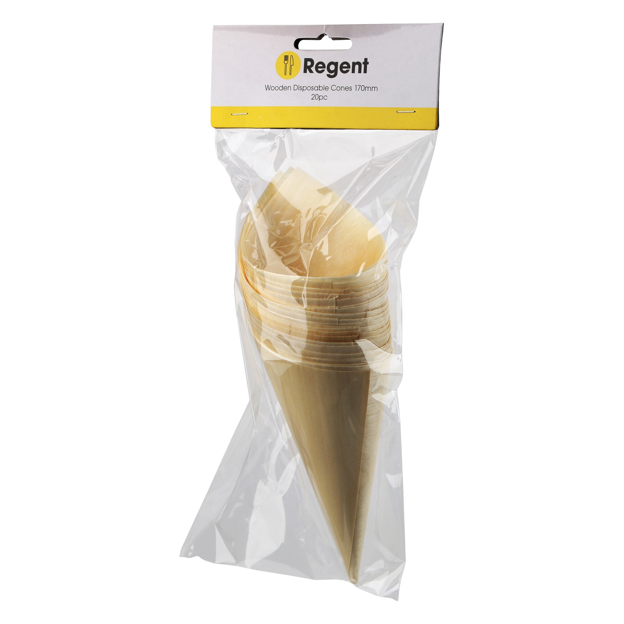 REGENT DISPOSABLE LARGE WOODEN CONES 20PK