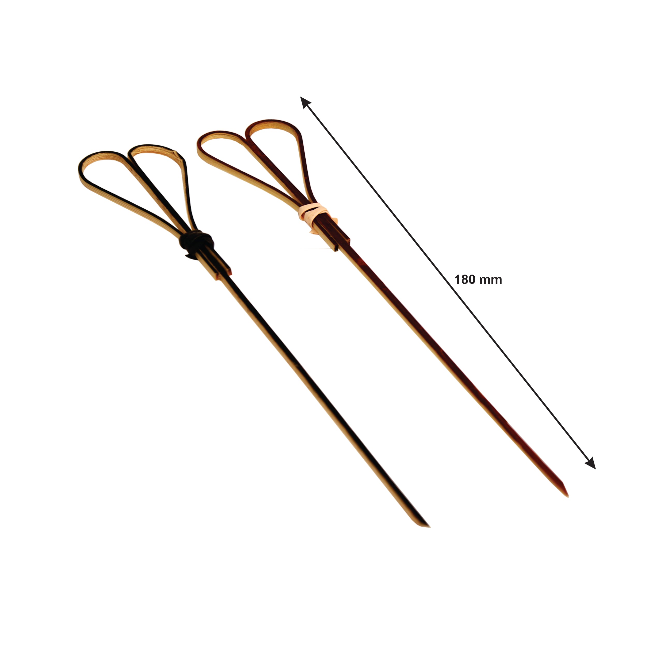 REGENT DISPOSABLE BAMBOO FOOD PICKS HEART SHAPED 50PK, 180MM
