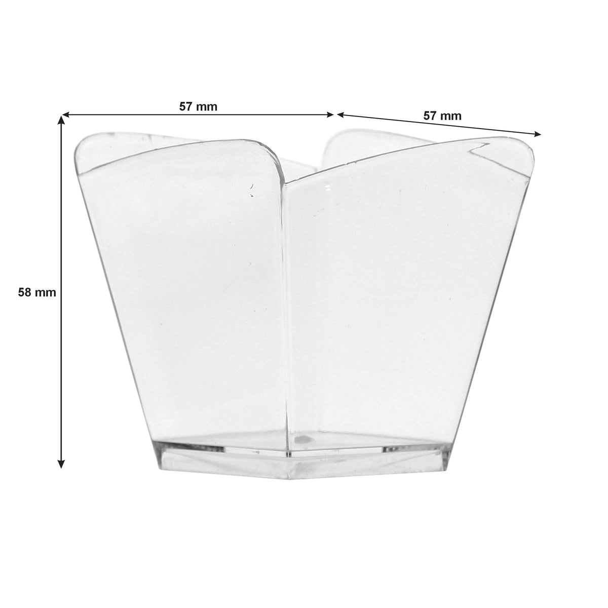 REGENT DISPOSABLE PLASTIC CUPS TAPERED WITH SCALLOPS 10PK, 105ML