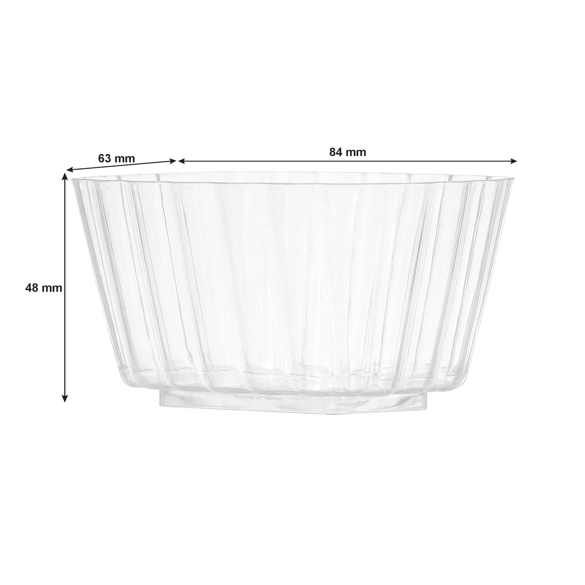 REGENT DISPOSABLE PLASTIC CUPS RECTANGULAR FLUTED 10PK, 150ML