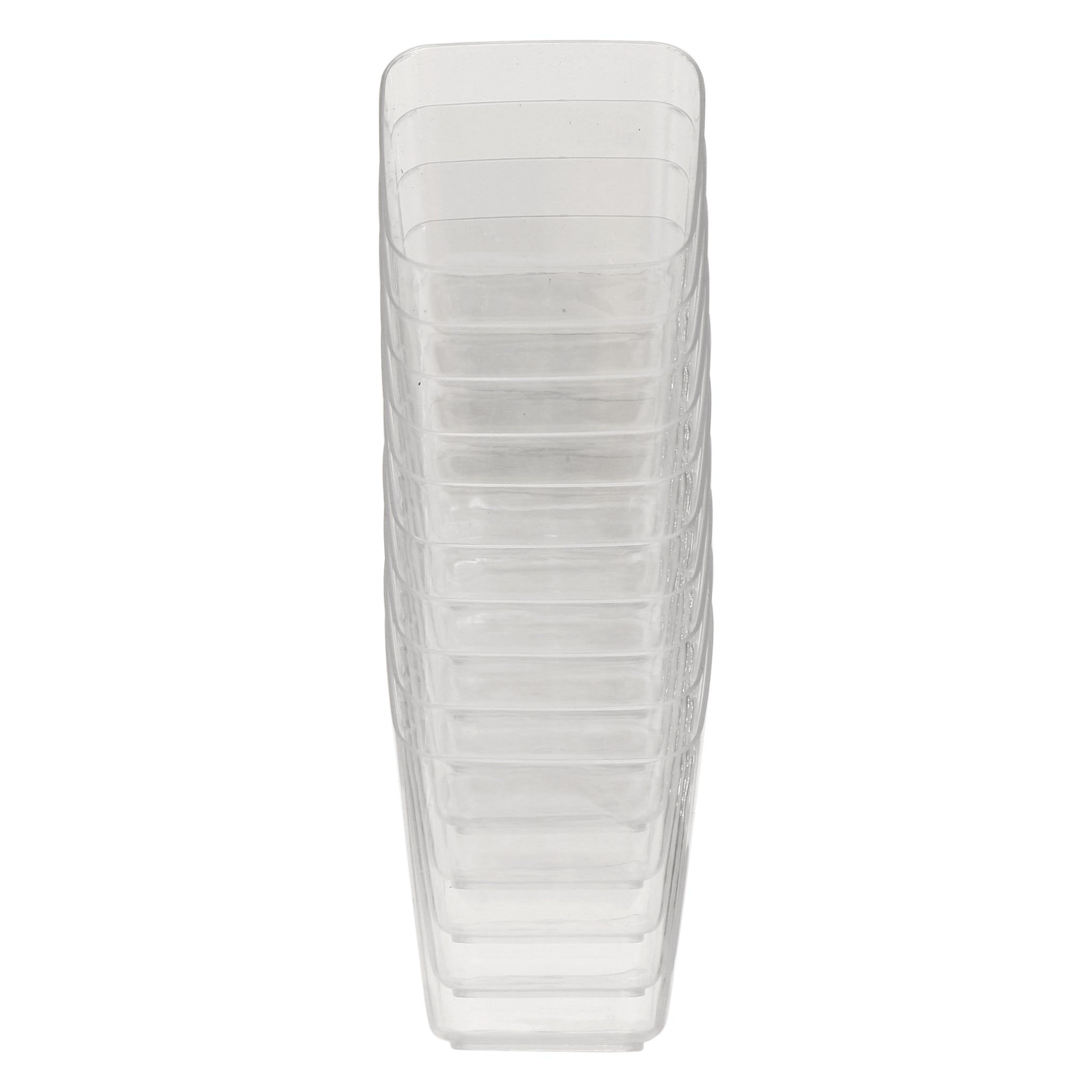 REGENT DISPOSABLE PLASTIC CUPS SQUARE SLANTED 10PK, 85ML