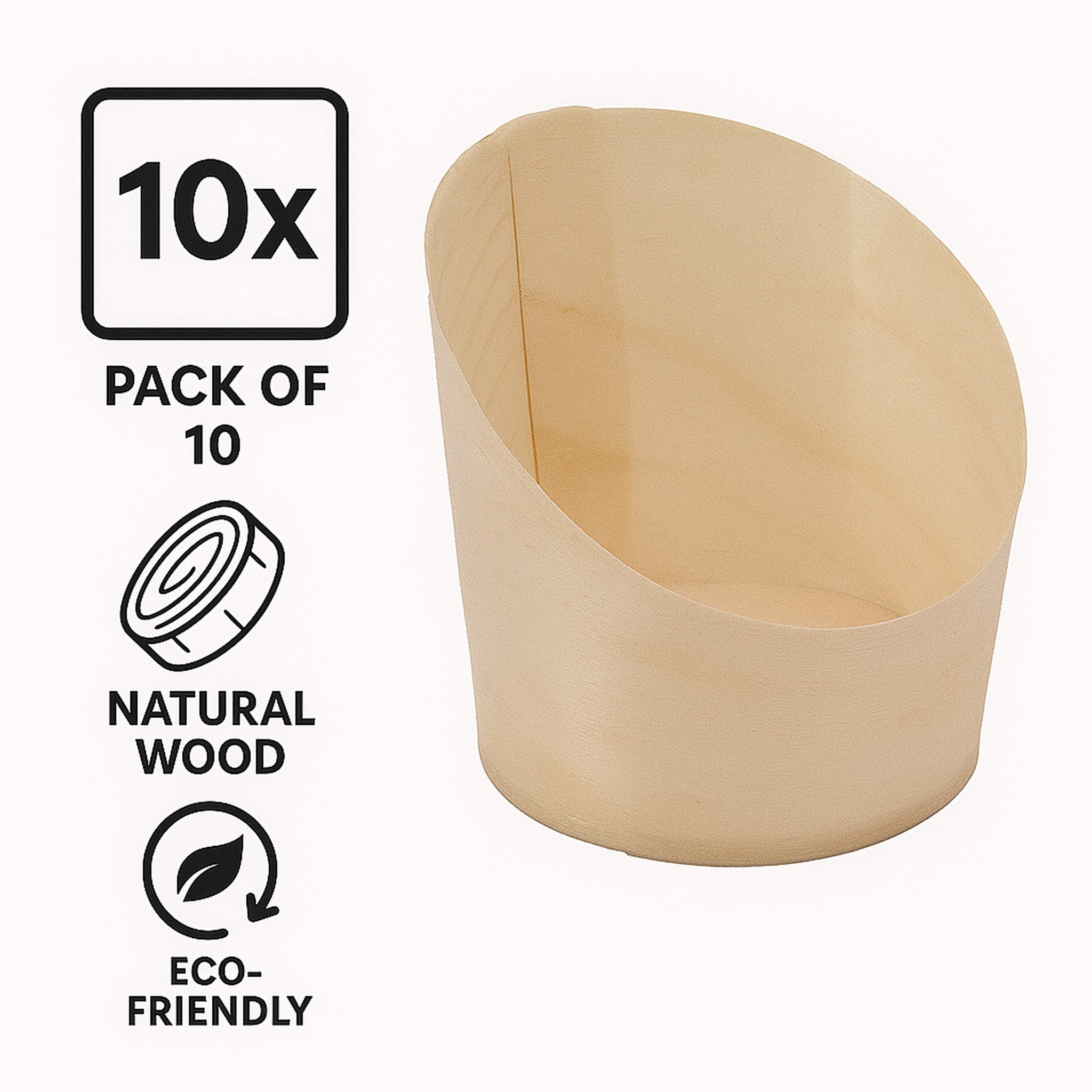 REGENT DISPOSABLE WOODEN CUPS 10PK