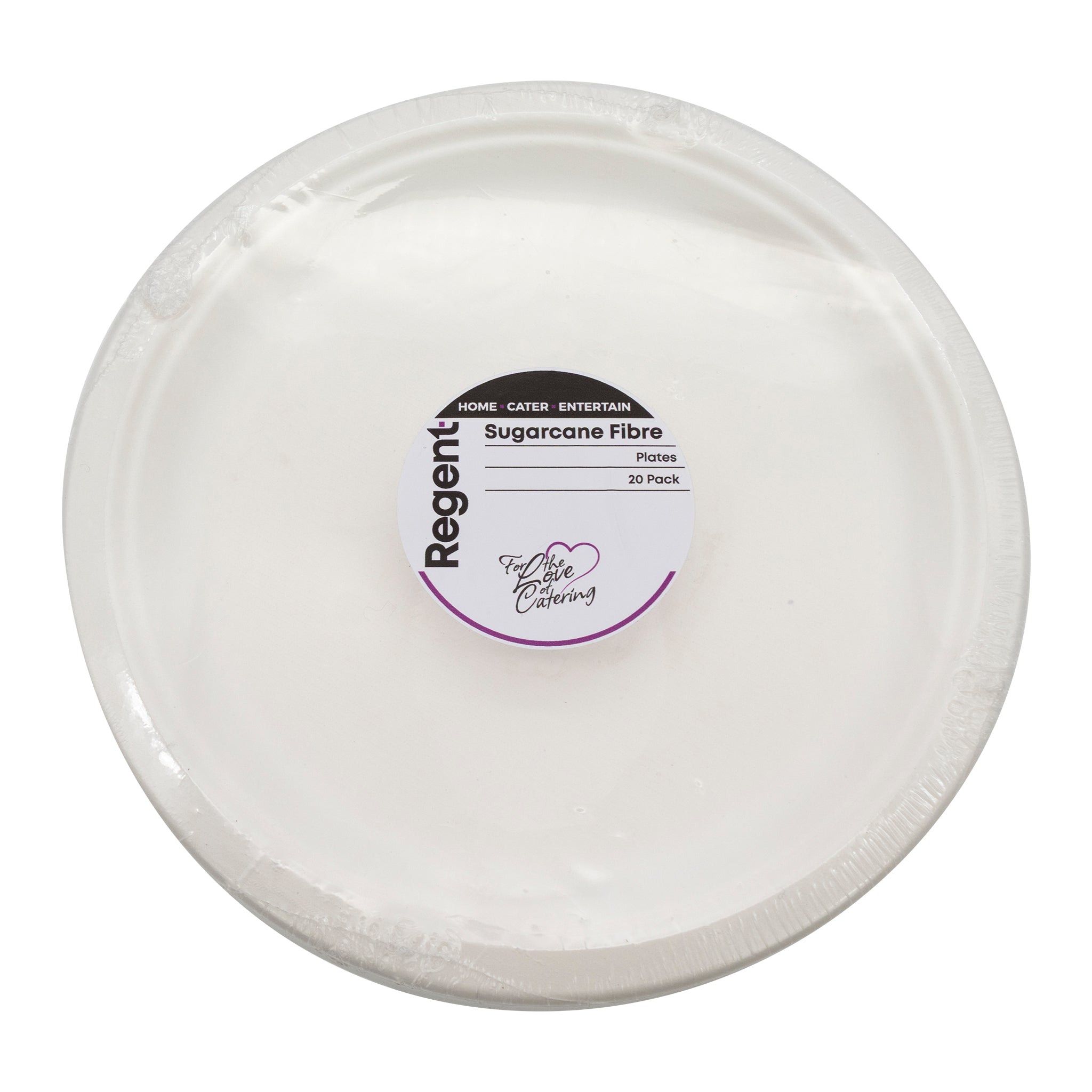 REGENT SUGARCANE FIBRE PLATES 20PK, 260MM