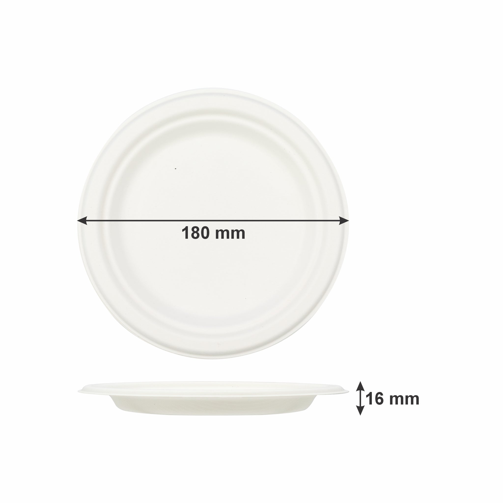 REGENT SUGARCANE FIBRE SIDE PLATES 20PK, 180MM