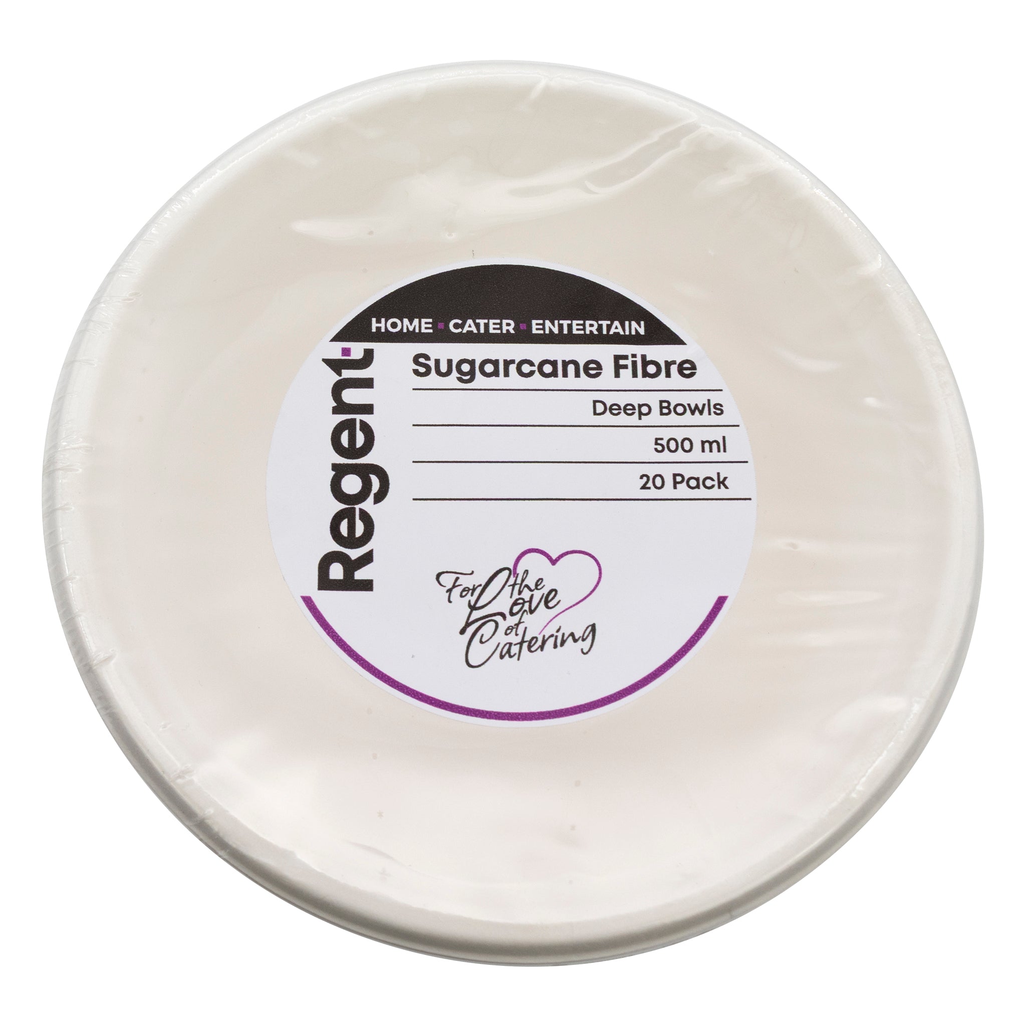 REGENT SUGARCANE FIBRE DEEP BOWLS 20PK, 500ML