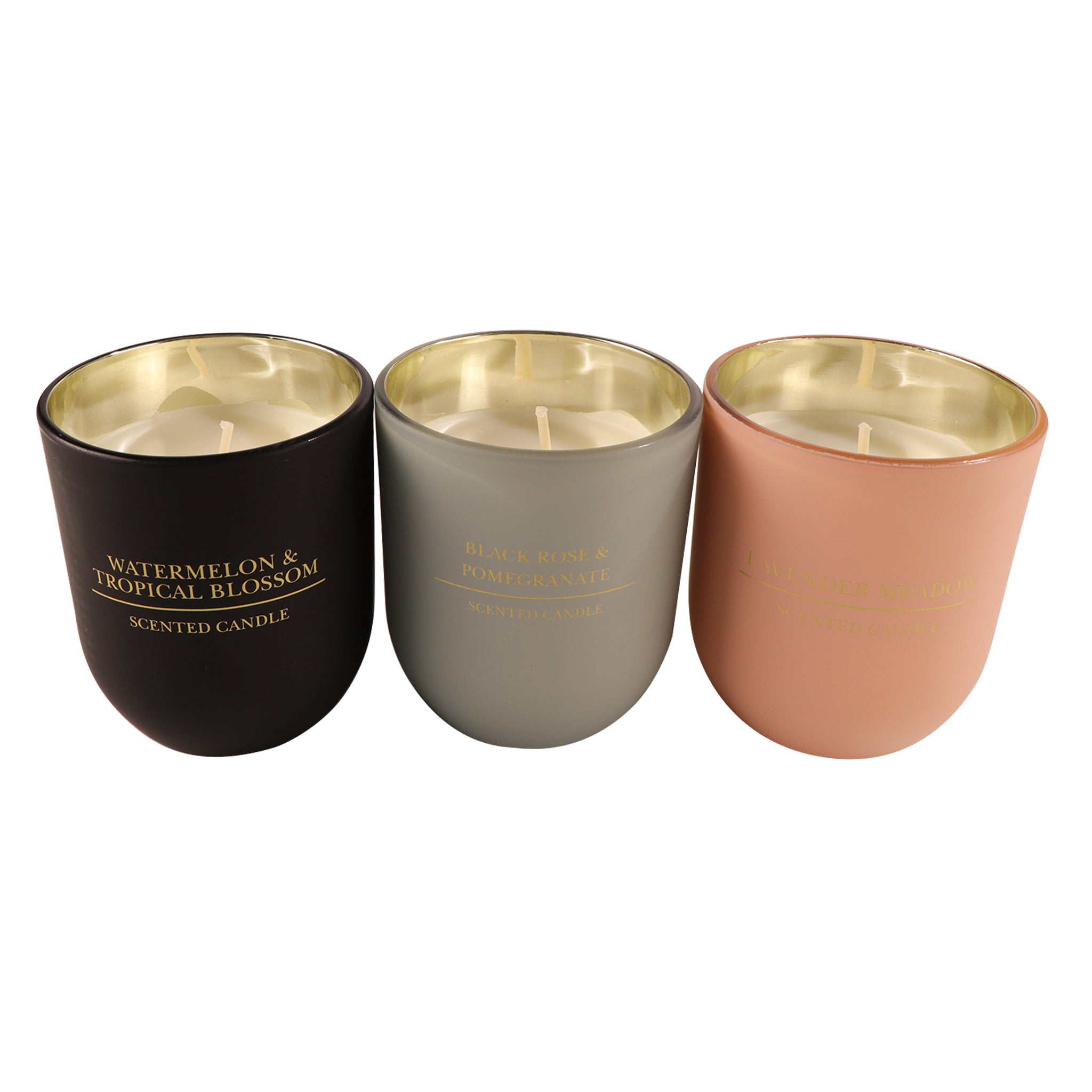 REGENT SCENTED CANDLE BLACK JAR SMALL, WATERMELON & TROPICAL BLOSSOM 130G