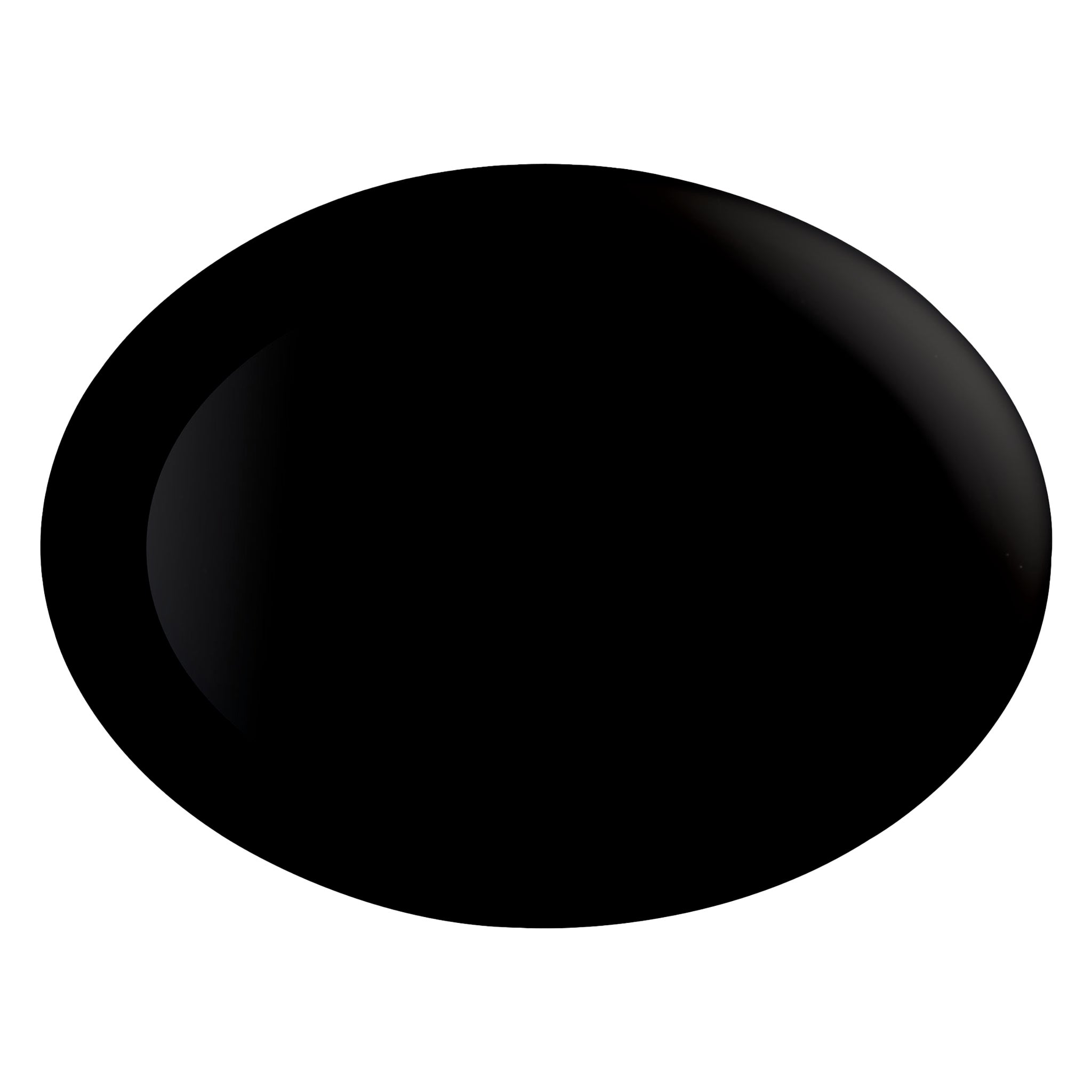 LUMINARC OPAL BLACK OVAL PLATE, 250X330MM