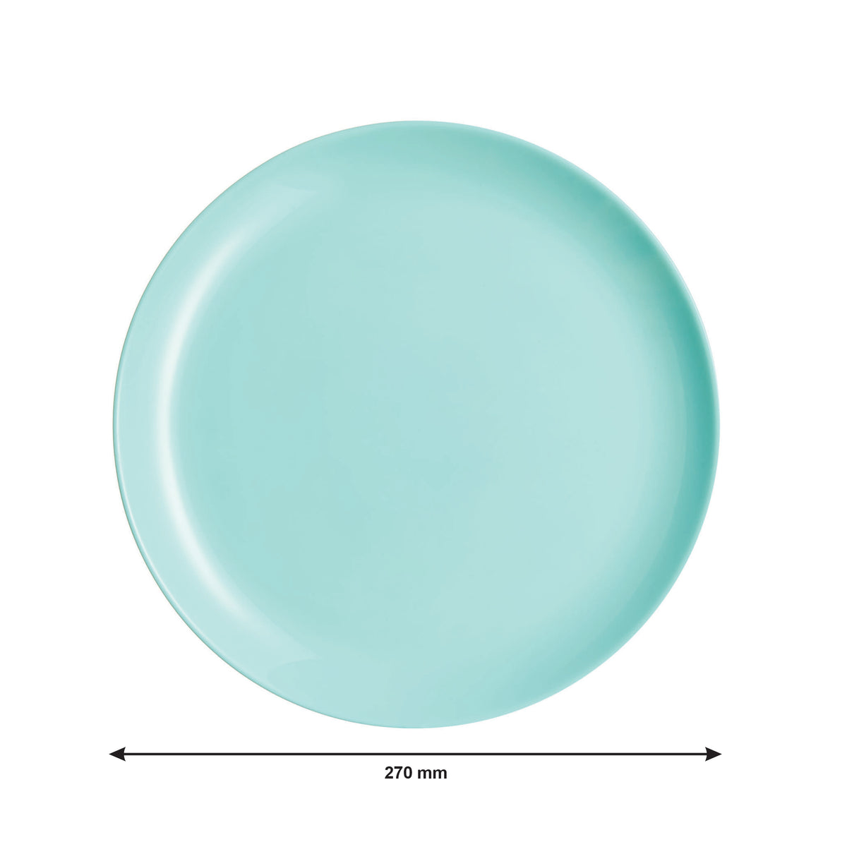 LUMINARC OPAL TURQUOISE DINNER PLATE, 270MM DIA