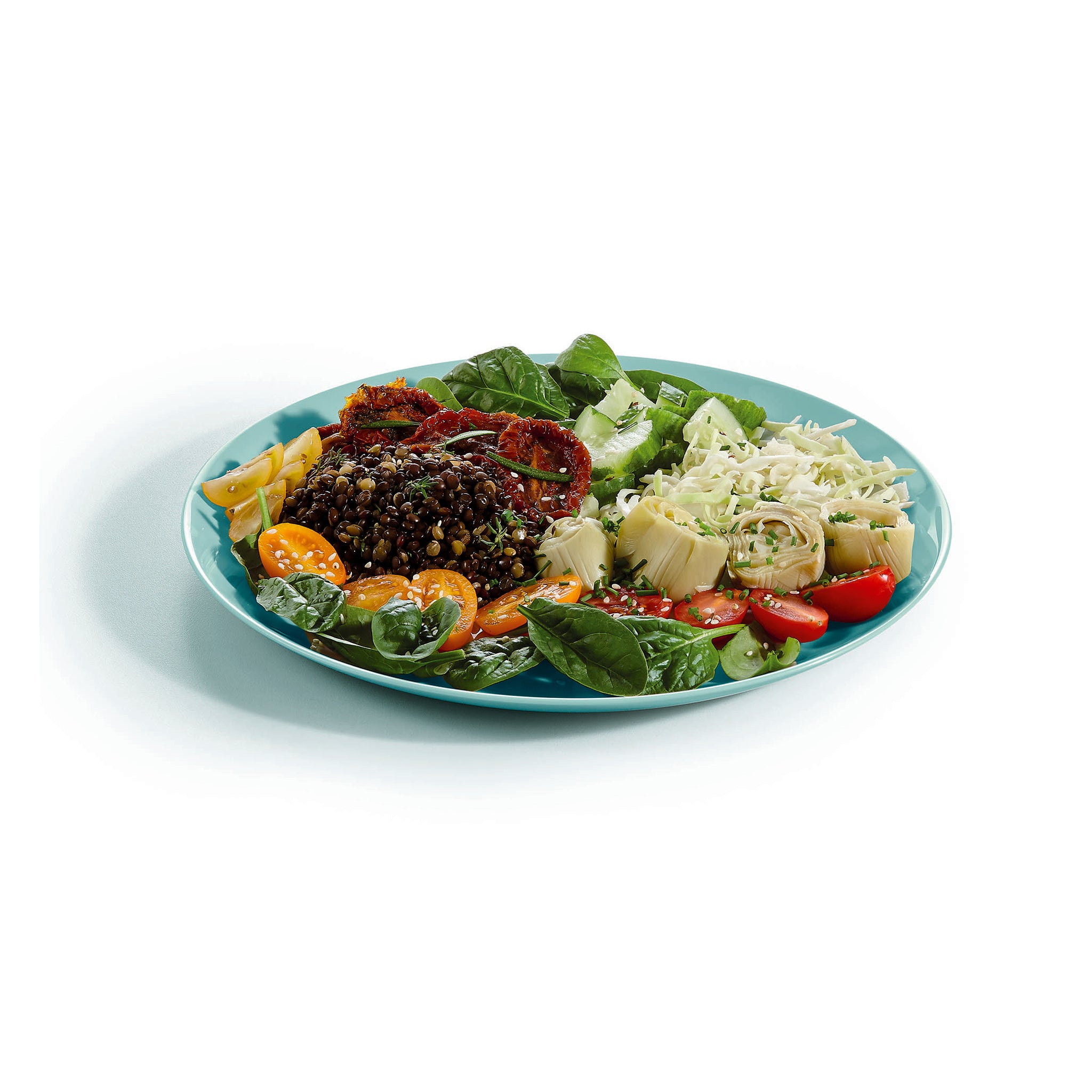 LUMINARC OPAL TURQUOISE DINNER PLATE, 270MM DIA