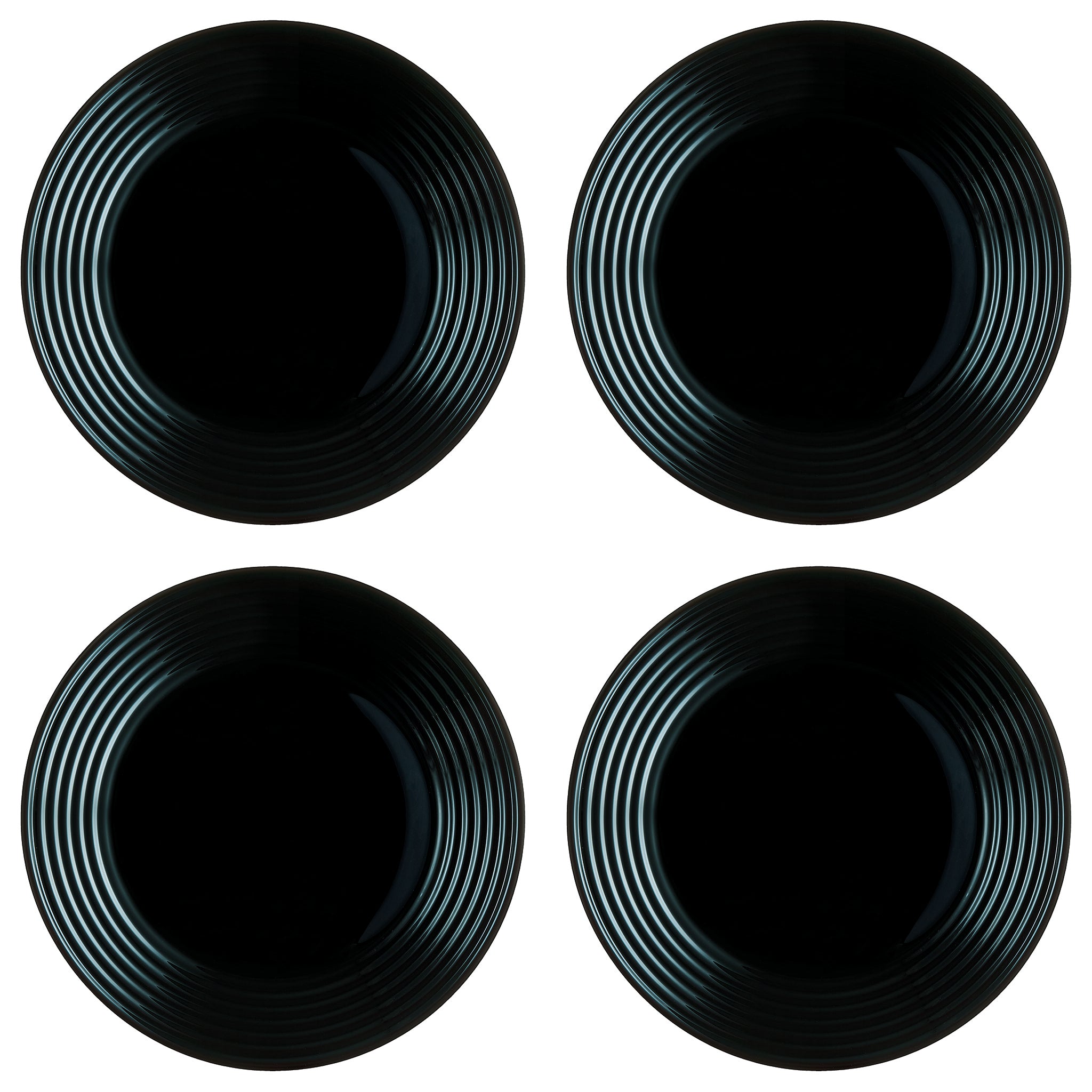 LUMINARC HARENA BLACK OPAL DINNERWARE 12PCE SET