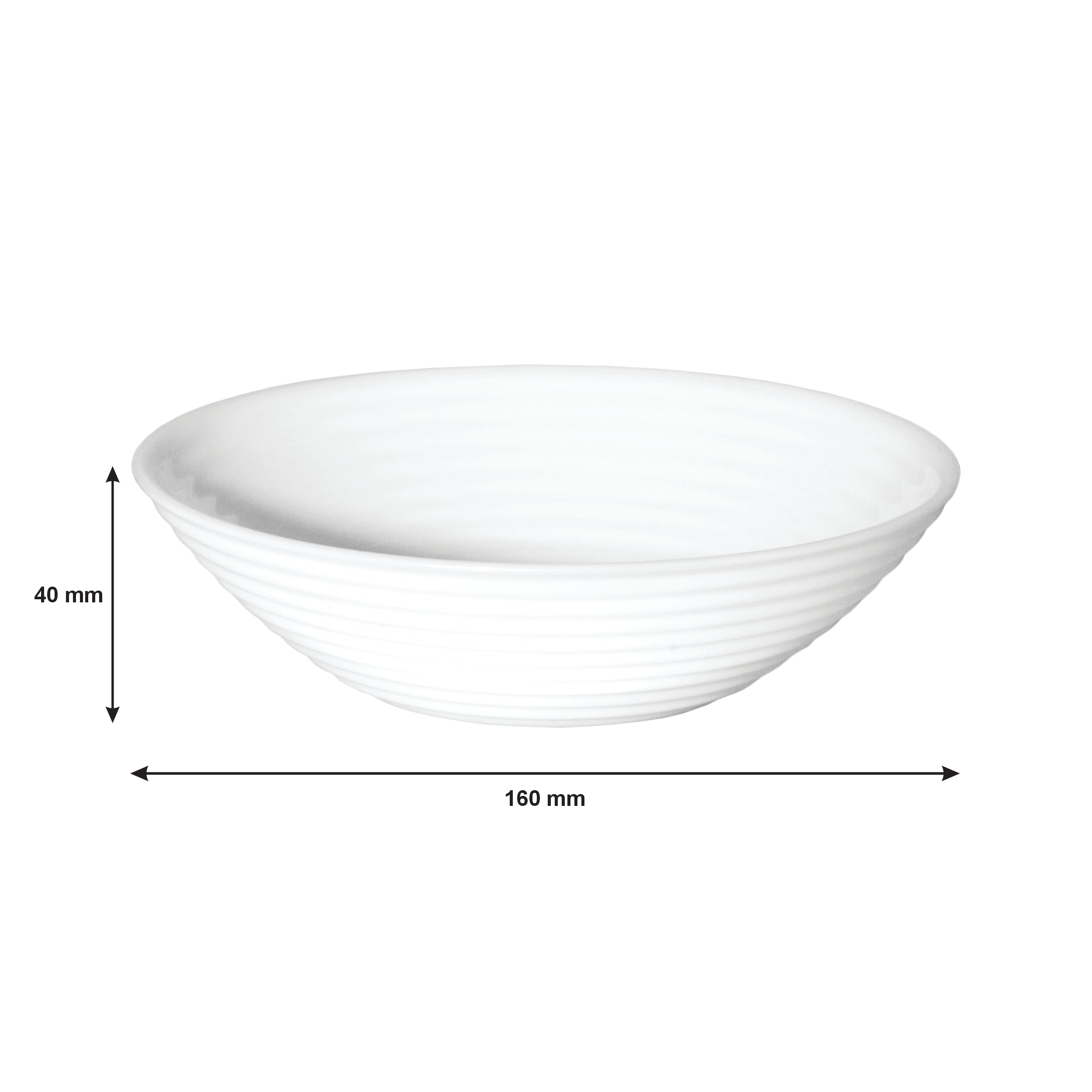 LUMINARC STAIRO WHITE OPAL DINNERWARE 12PCE SET