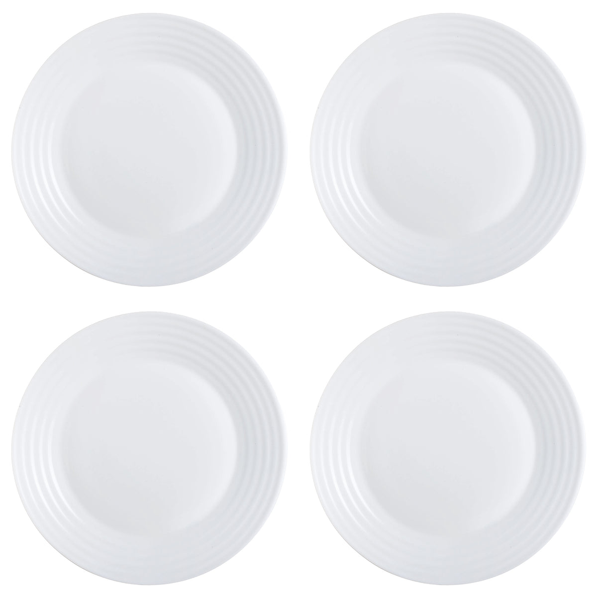 LUMINARC STAIRO WHITE OPAL DINNERWARE 12PCE SET