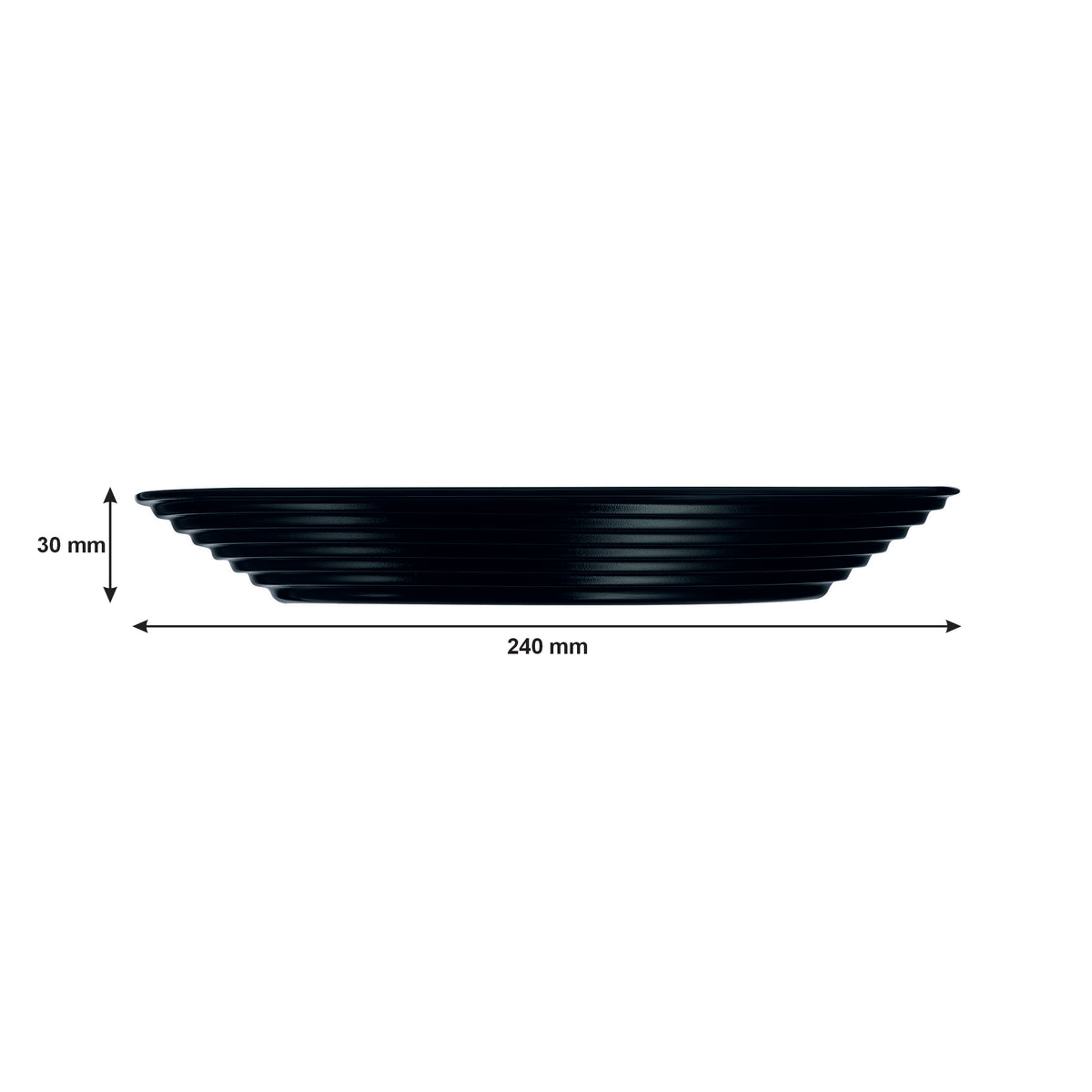 LUMINARC HARENA BLACK OPAL TEMPERED SOUP BOWL 800ML, 230MM DIA
